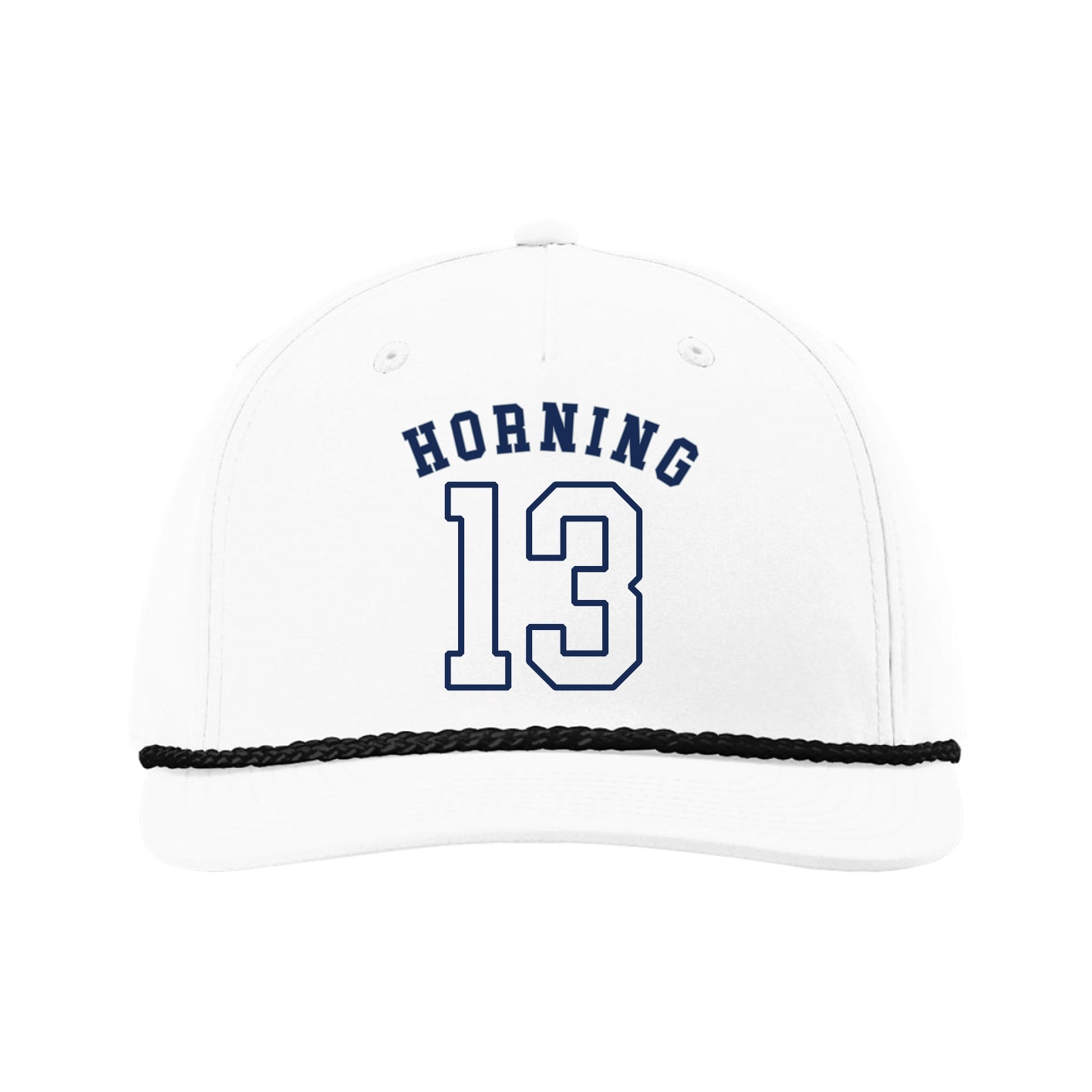 Five-Panel Classic Rope Cap — Shirsey Arch in White