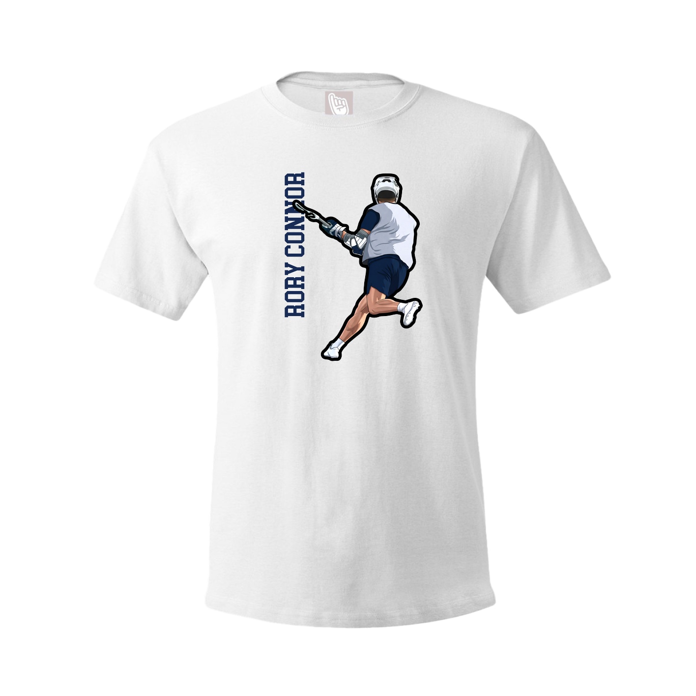 Youth Tee — Name Vertical in White