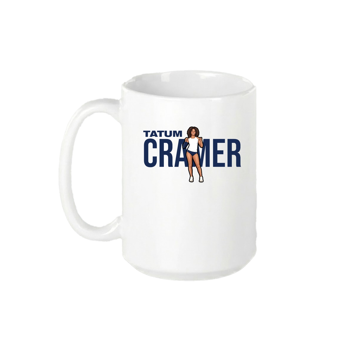 15oz Coffee Mug — Player Name in White