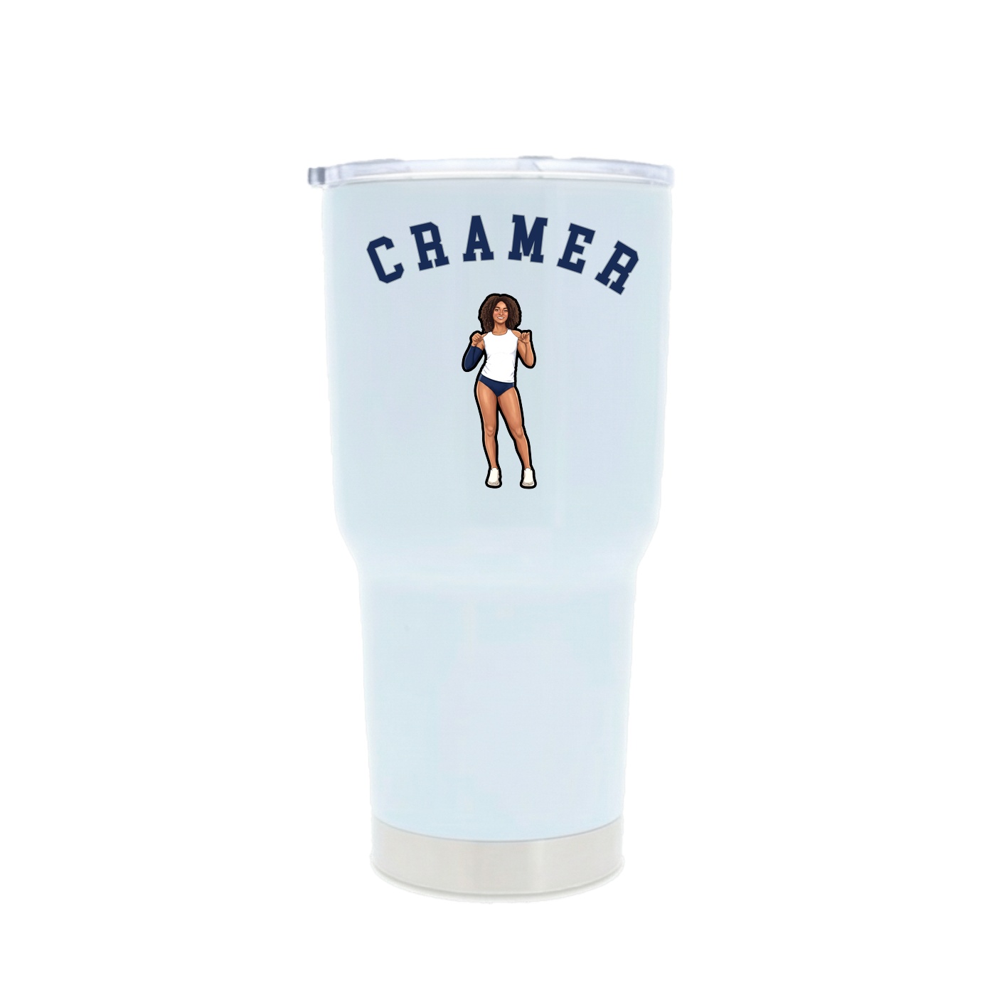 30oz Stainless Steel Tumbler — Shirsey Arch in White