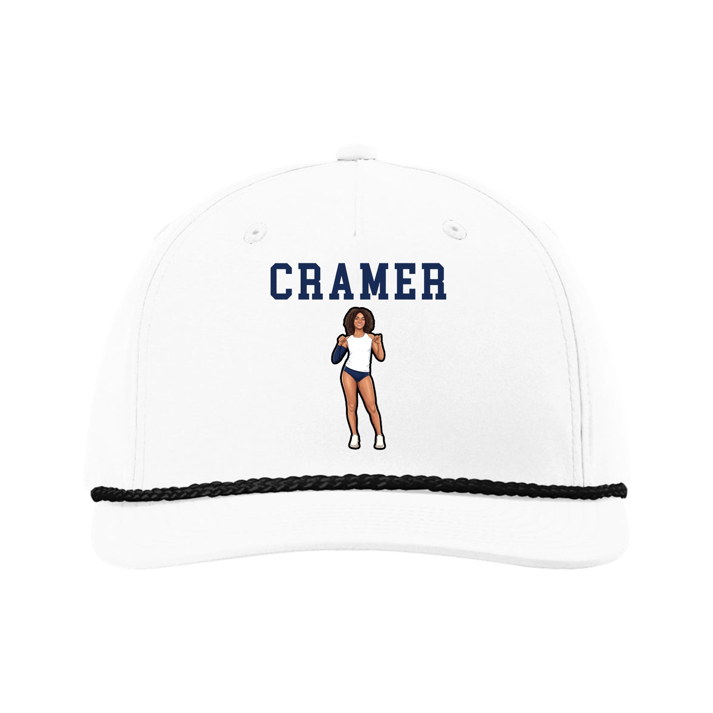Five-Panel Classic Rope Cap — Shirsey in White