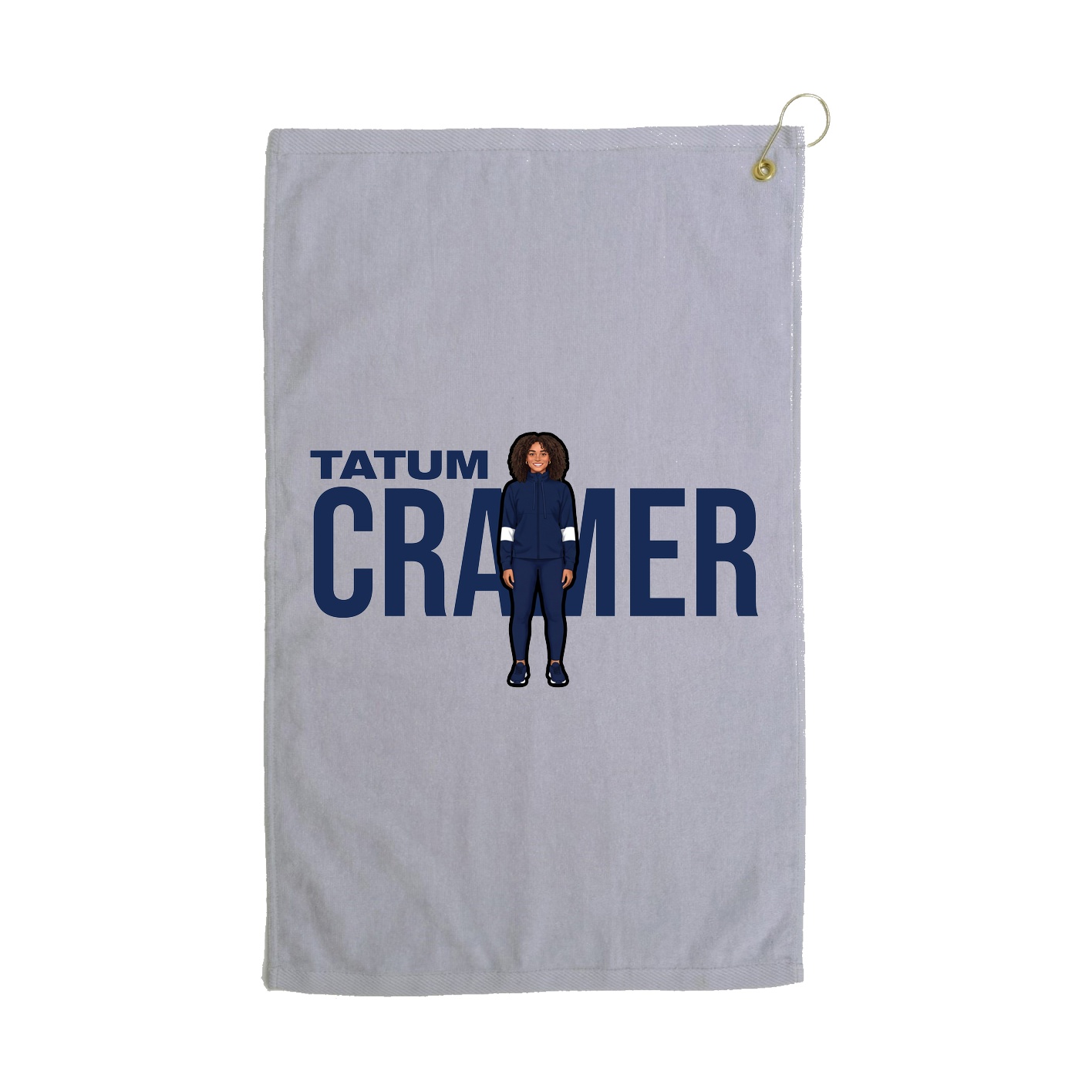 Golf Towel — Player Name in Grey
