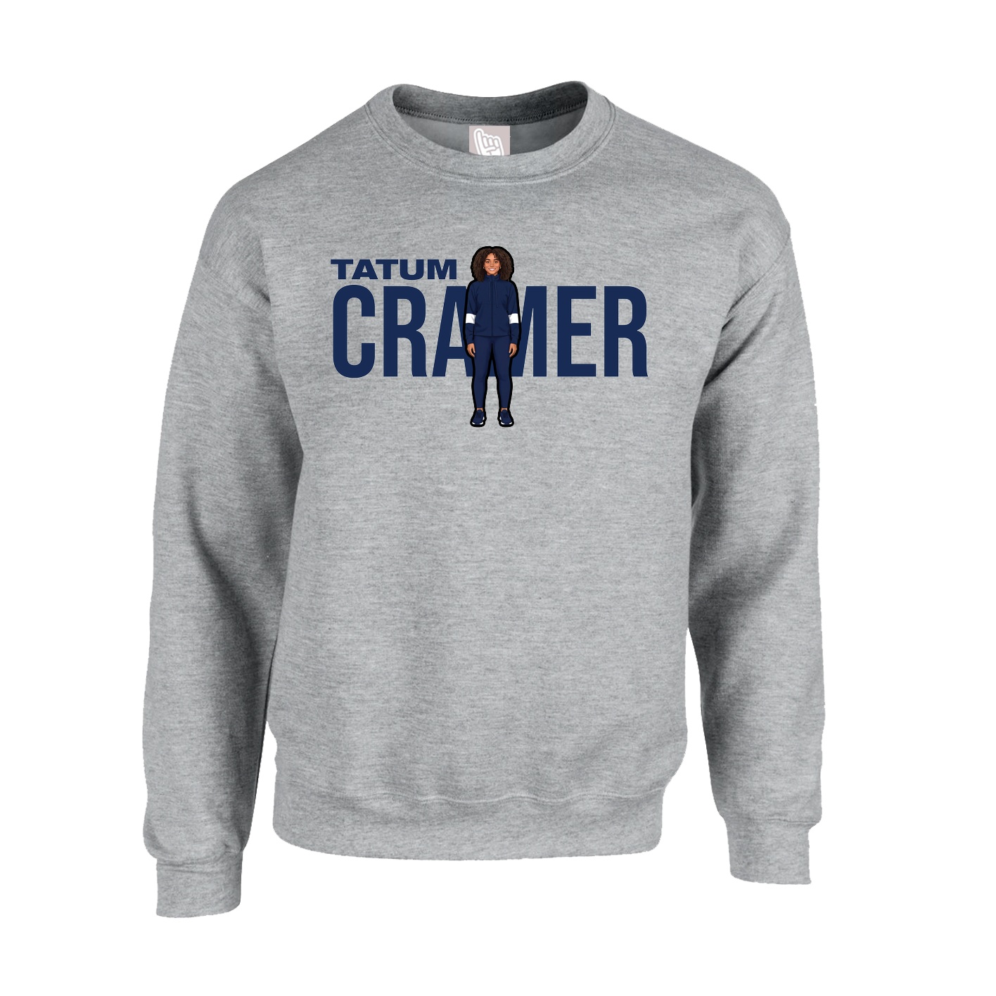 Fleece Crew — Player Name in Grey