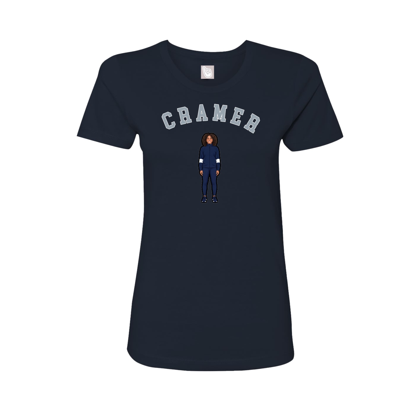 Fitted Women's Tee — Shirsey Arch in Navy