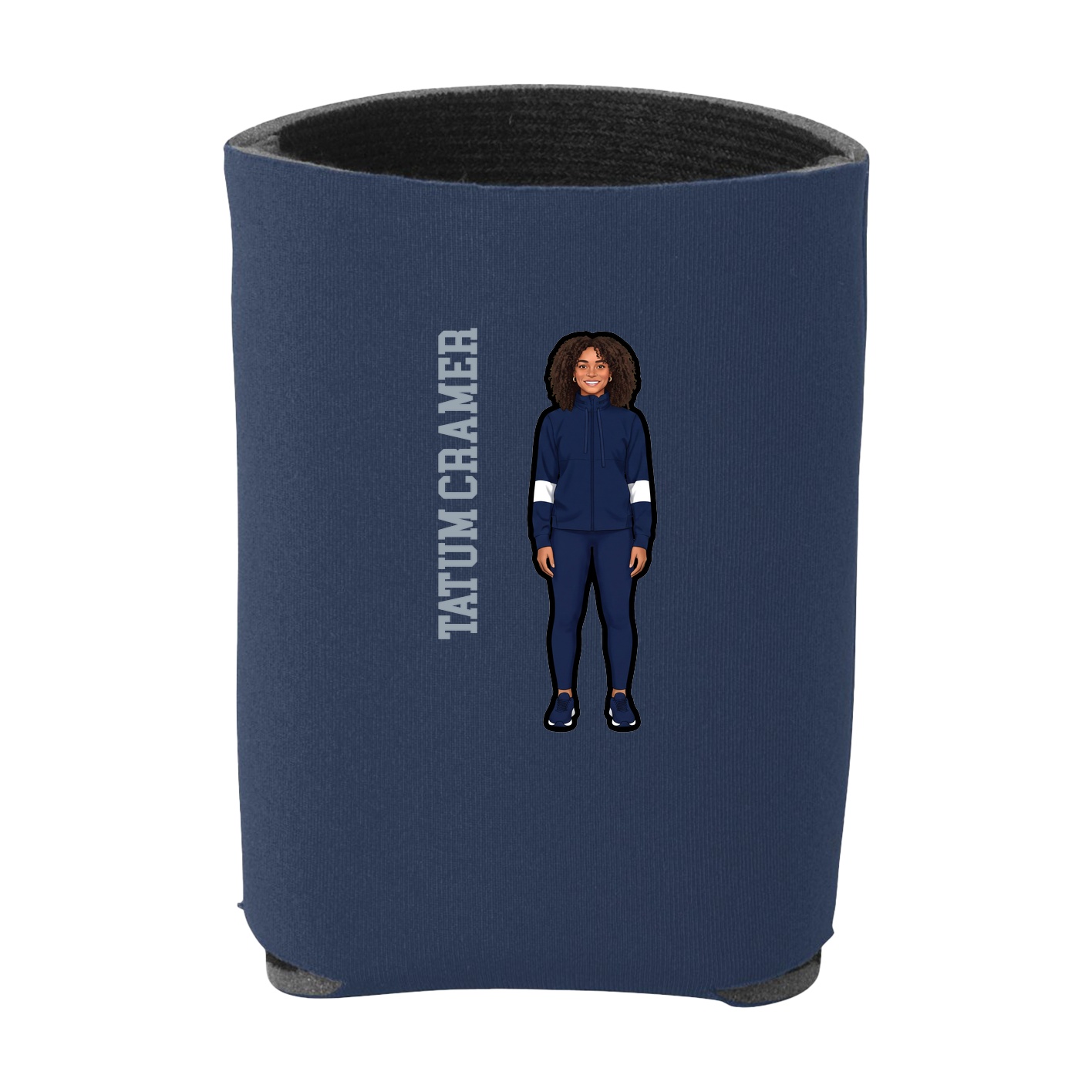 Can Holder — Name Vertical in Navy