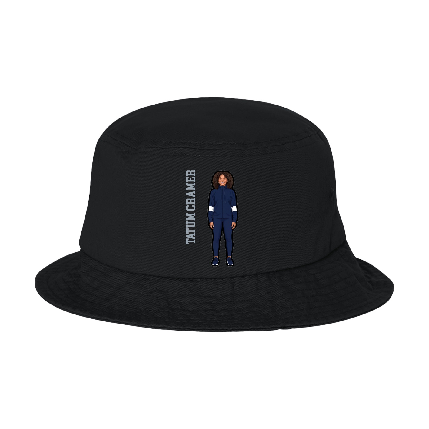 Bucket Cap — Name Vertical in Black