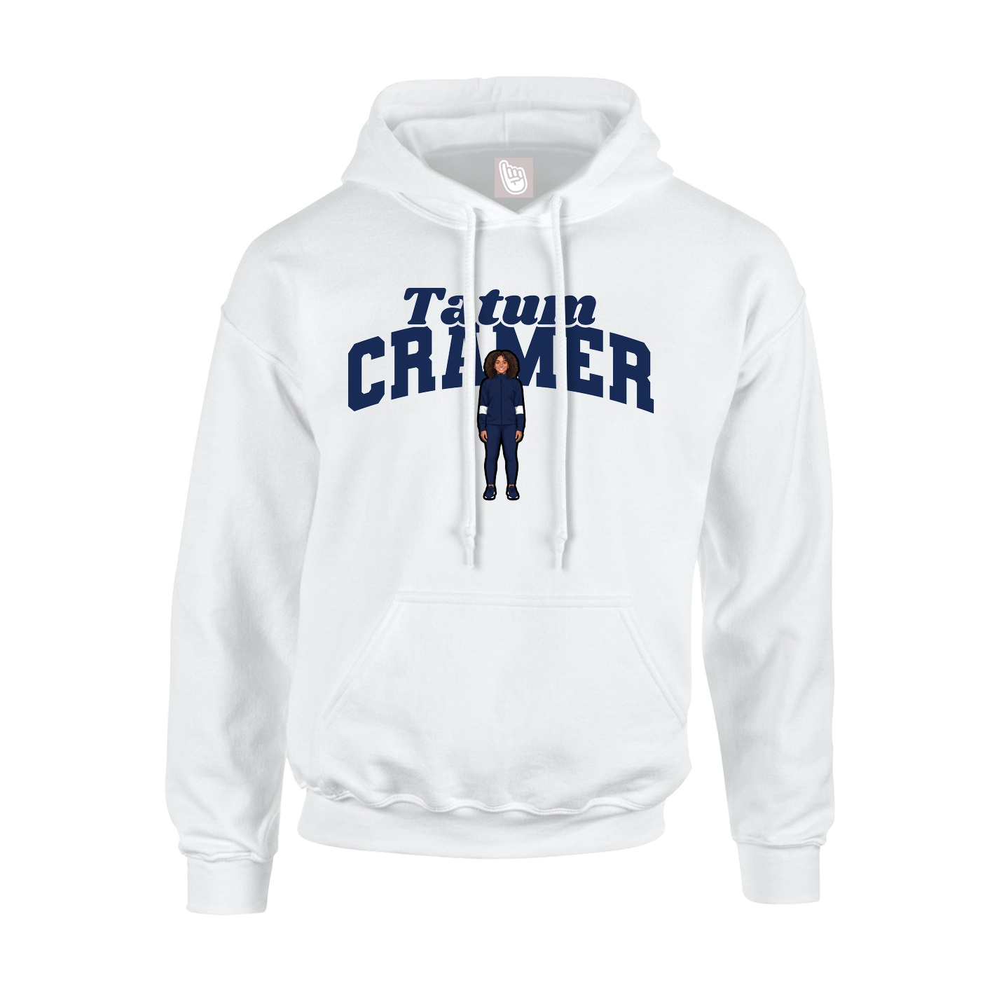Hoodie — Signature Arch in White