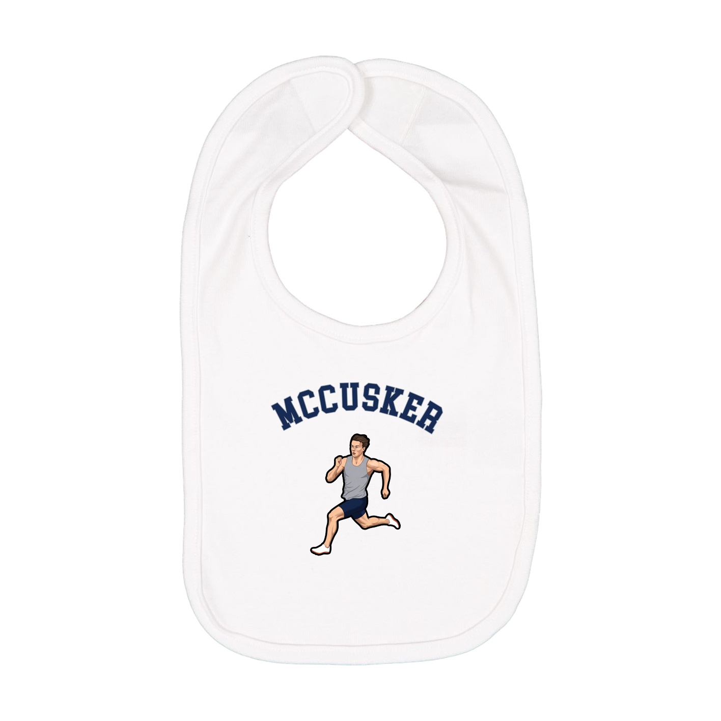 Infant Bib — Shirsey Arch in White