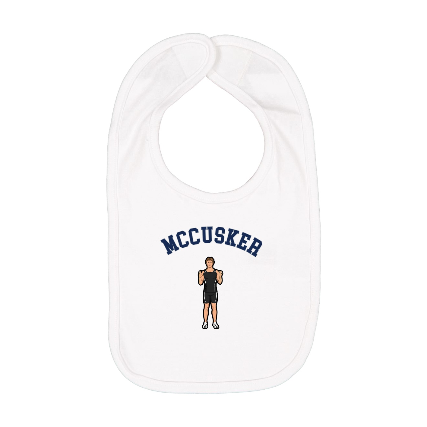 Infant Bib — Shirsey Arch in White
