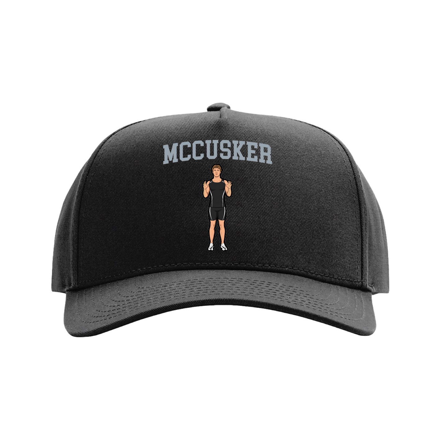Full Fabric Five-Panel Champ Cap — Shirsey in Black