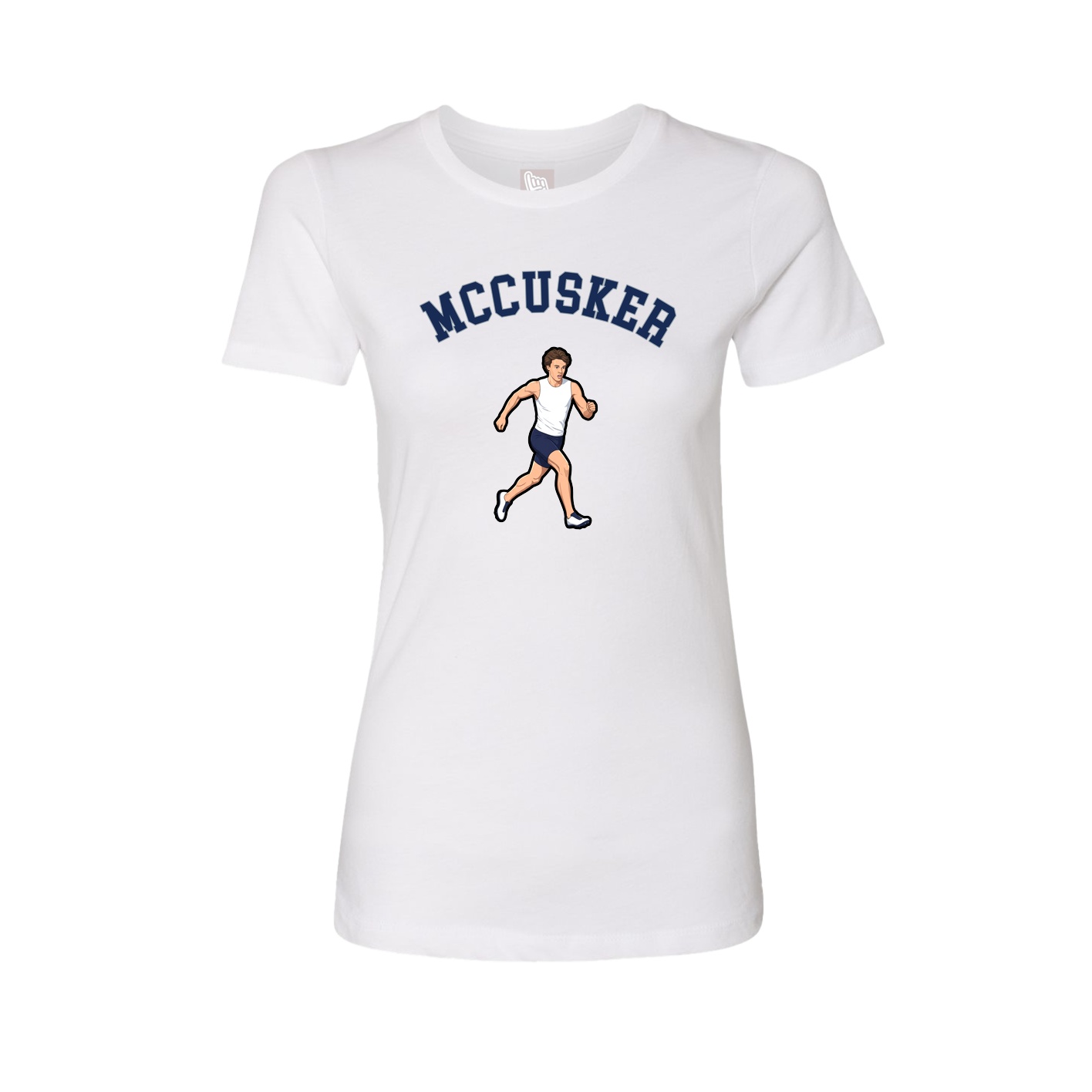 Fitted Women's Tee — Shirsey Arch in White