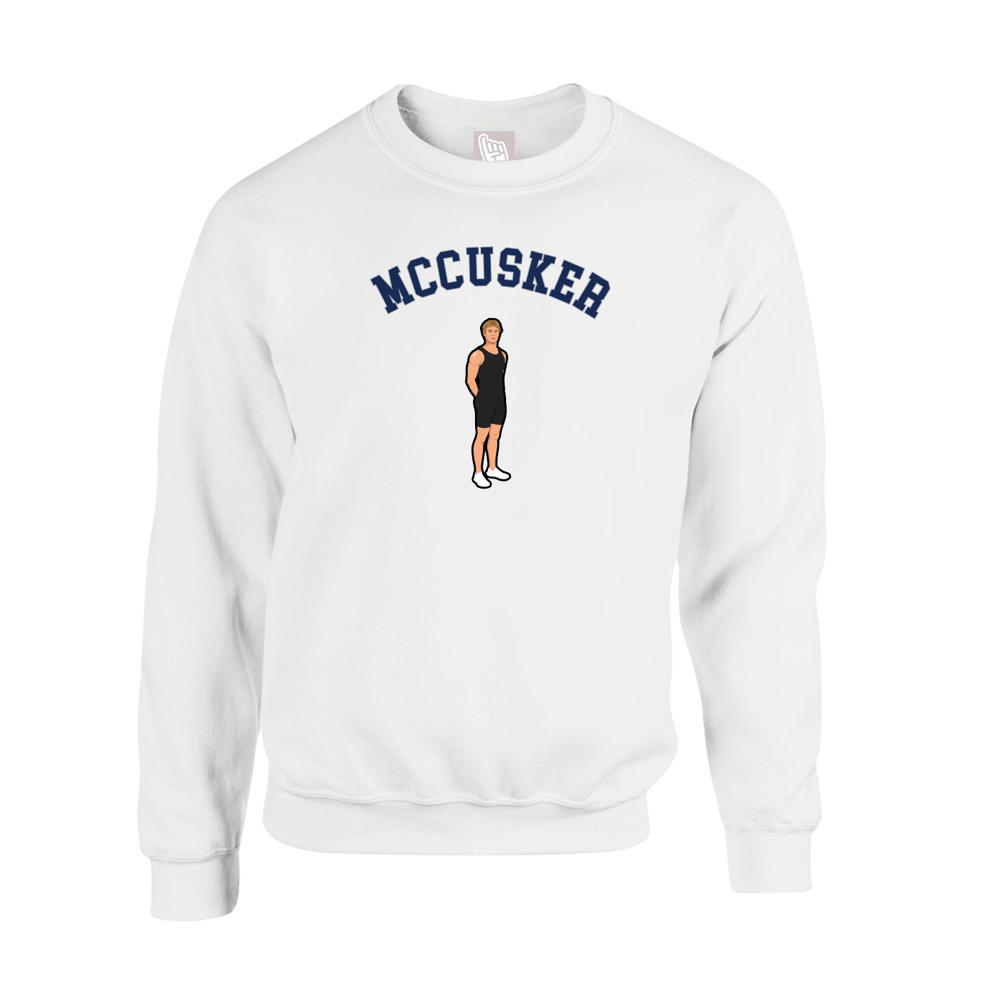 Fleece Crew — Shirsey Arch in White