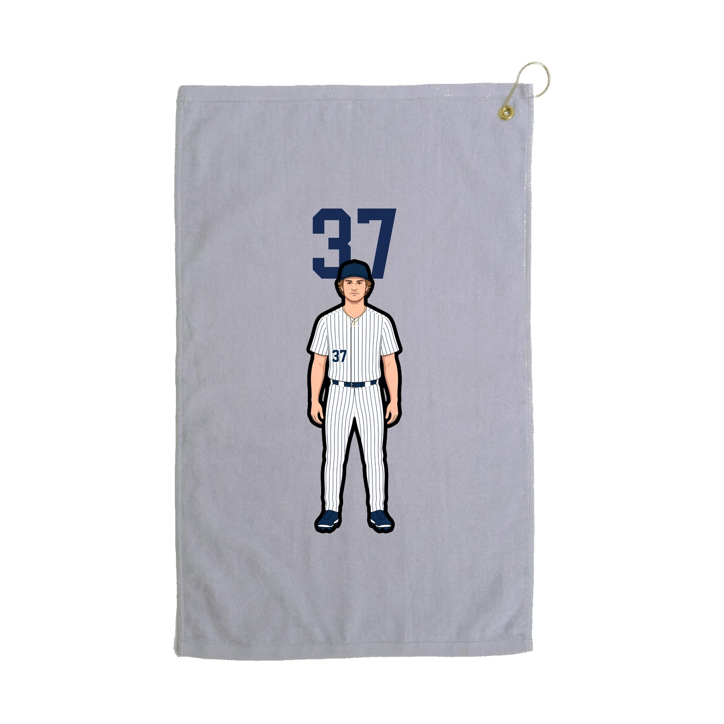 Golf Towel — Number Top in Grey