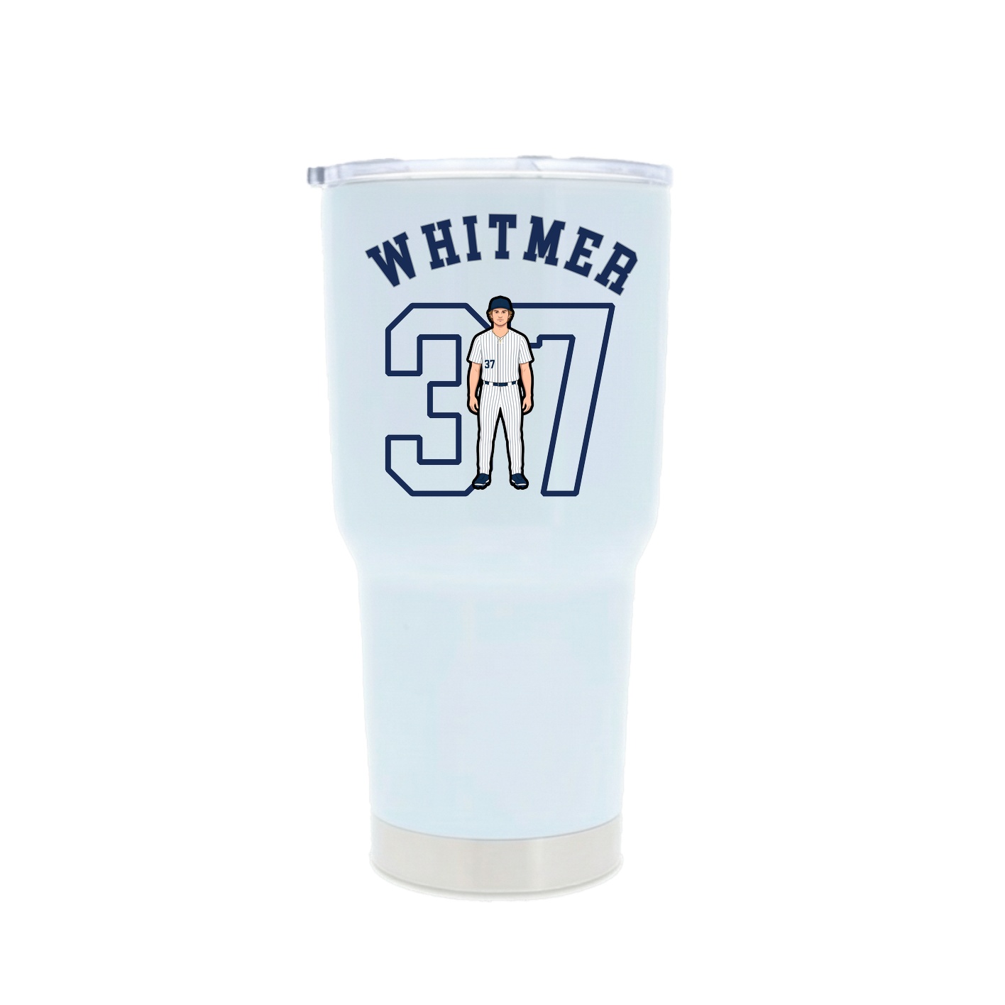 30oz Stainless Steel Tumbler — Shirsey Arch in White