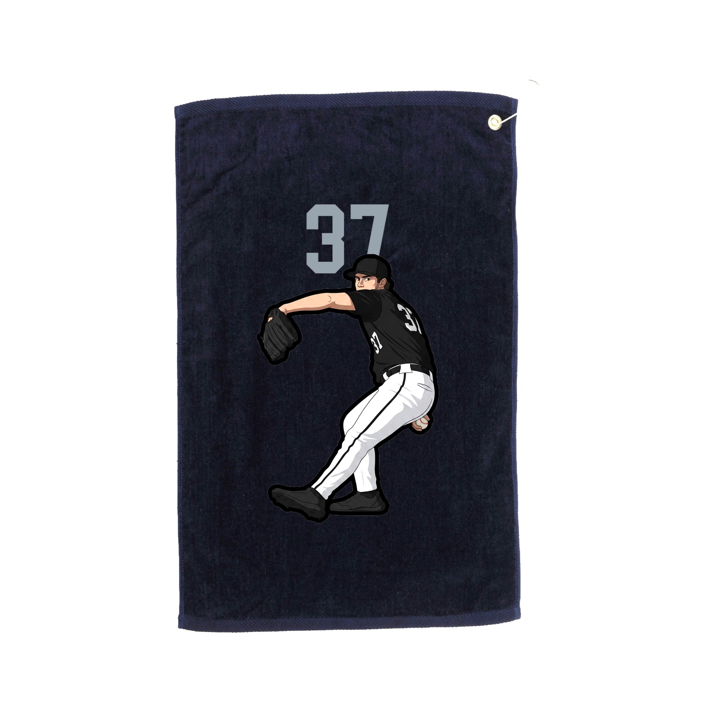 Golf Towel — Number Top in Navy