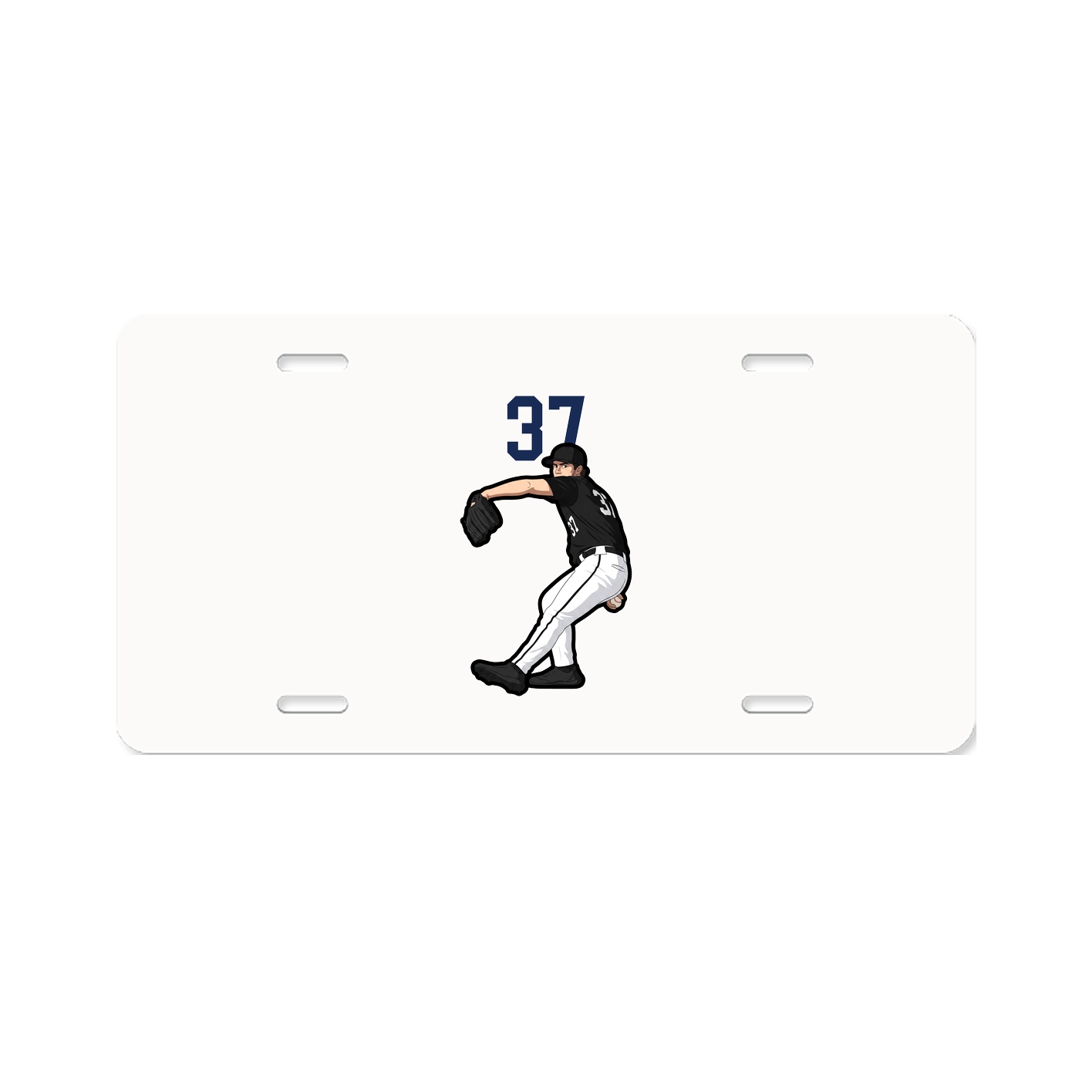 License Plate — Number Top in Classic