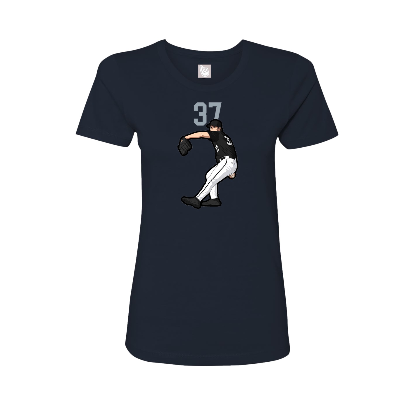 Womens Tee — Number Top in Navy