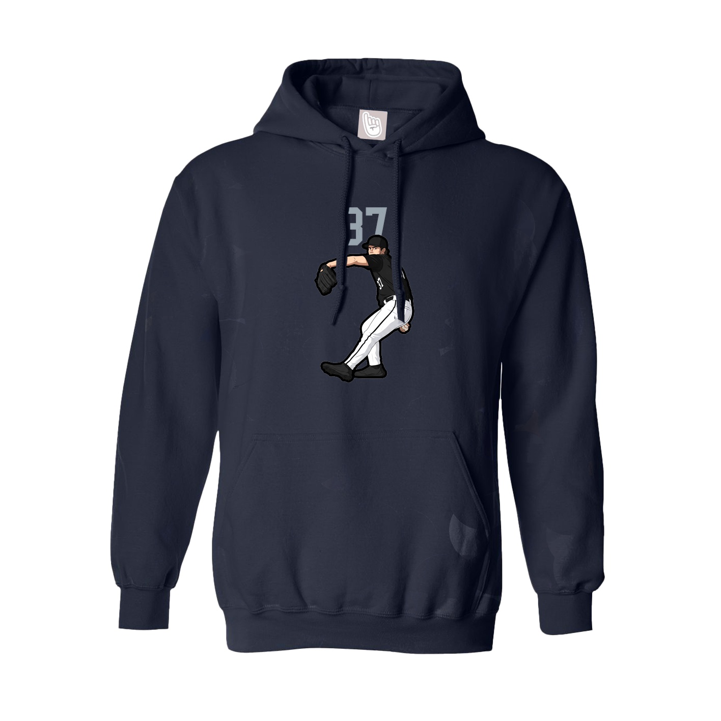 Hoodie — Number Top in Navy