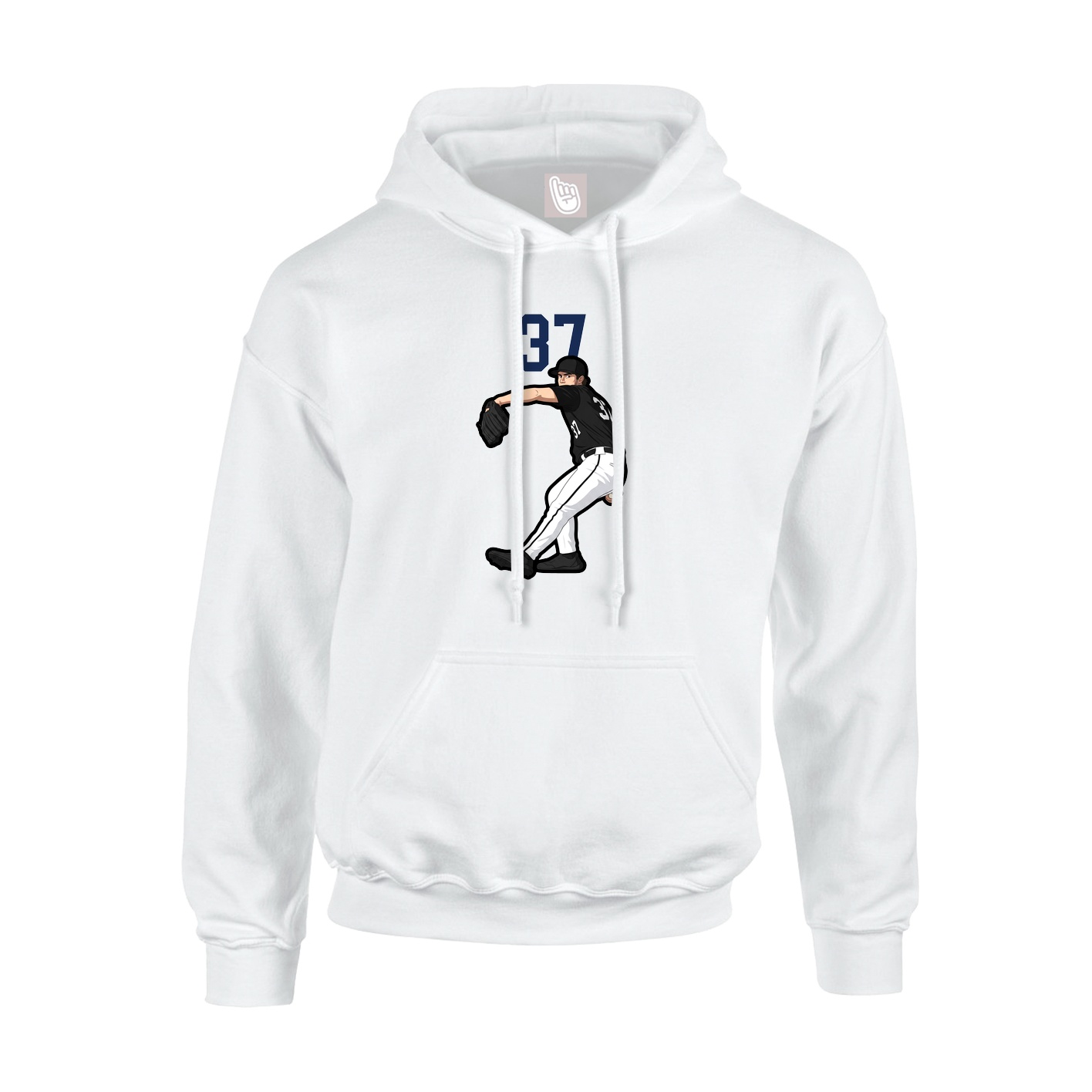 Hoodie — Number Top in White