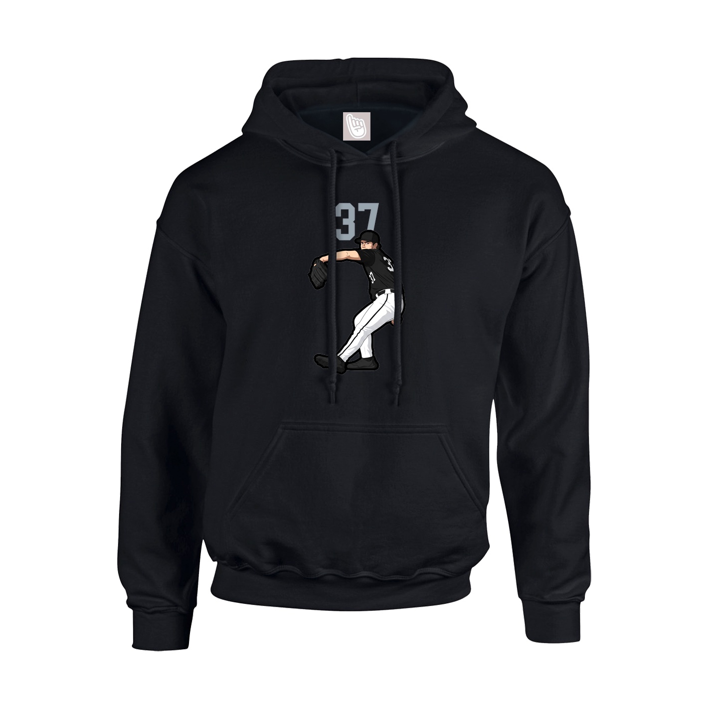 Youth Hoodie — Number Top in Black