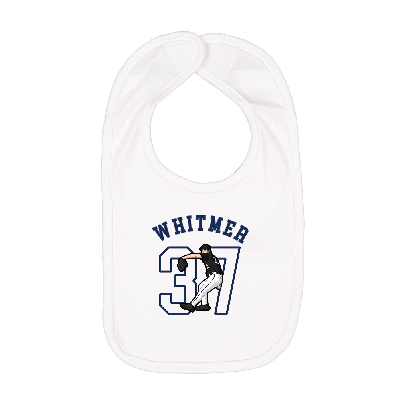 Infant Bib — Shirsey Arch in White