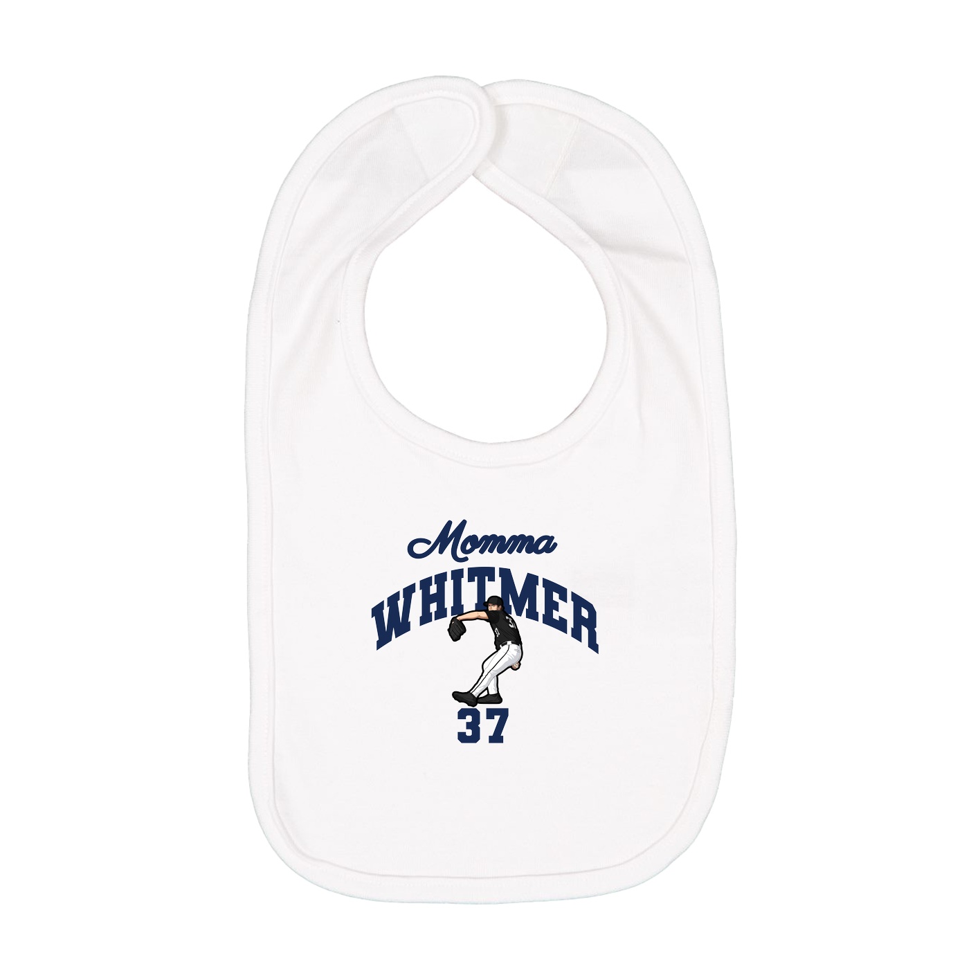 Infant Bib — Mothers Day Arch in White