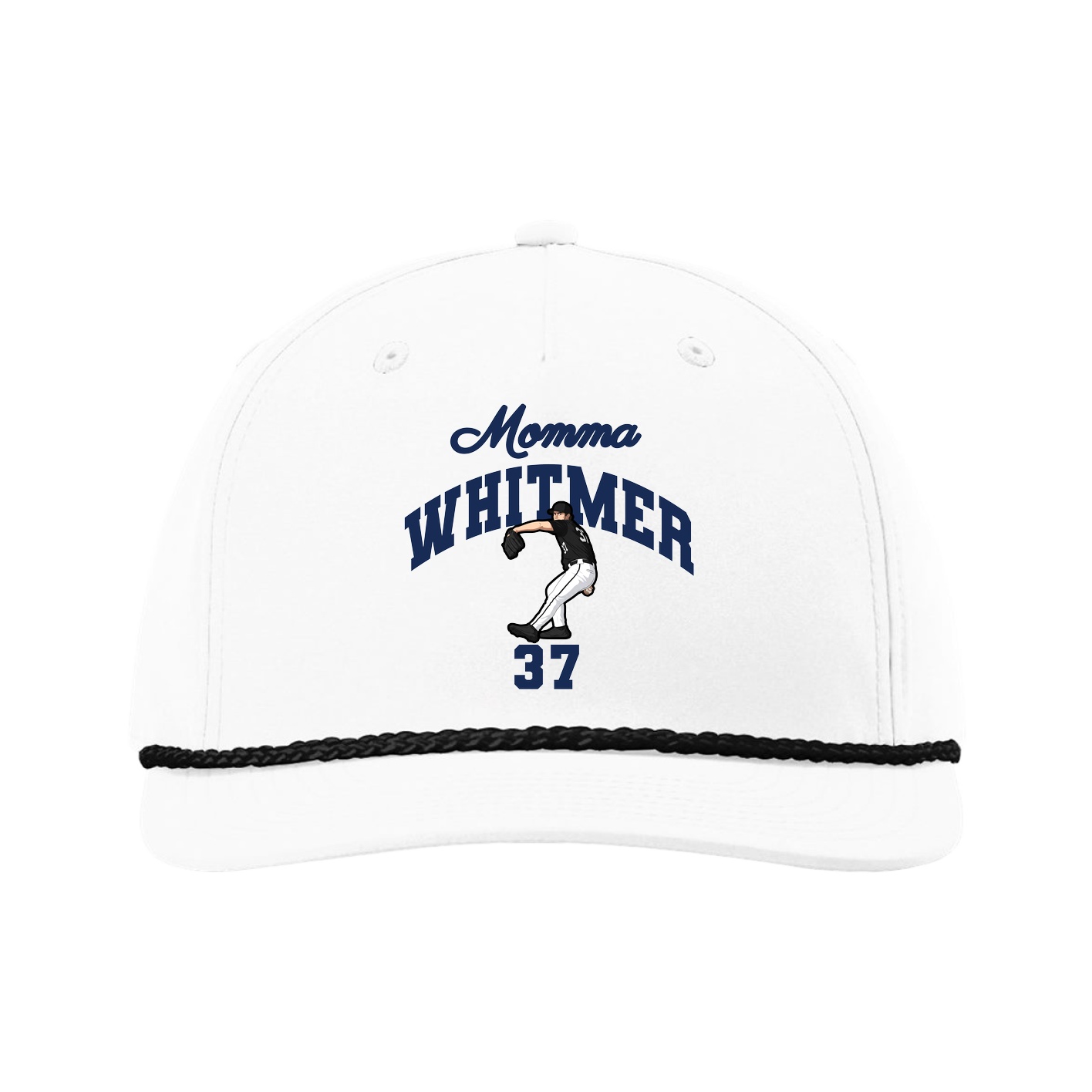 Five-Panel Classic Rope Cap — Mothers Day Arch in White