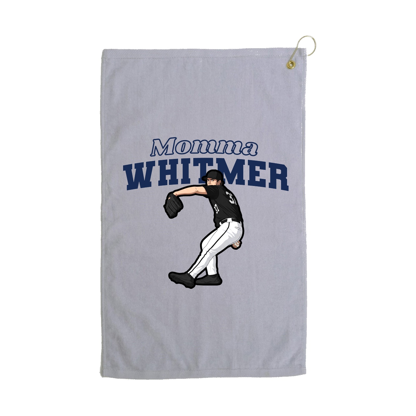 Golf Towel — Mothers Day Block in Grey