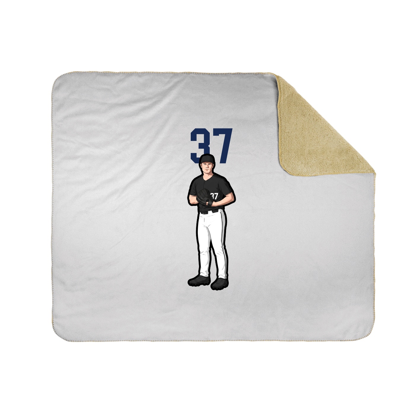 Throw Blanket — Number Top in White