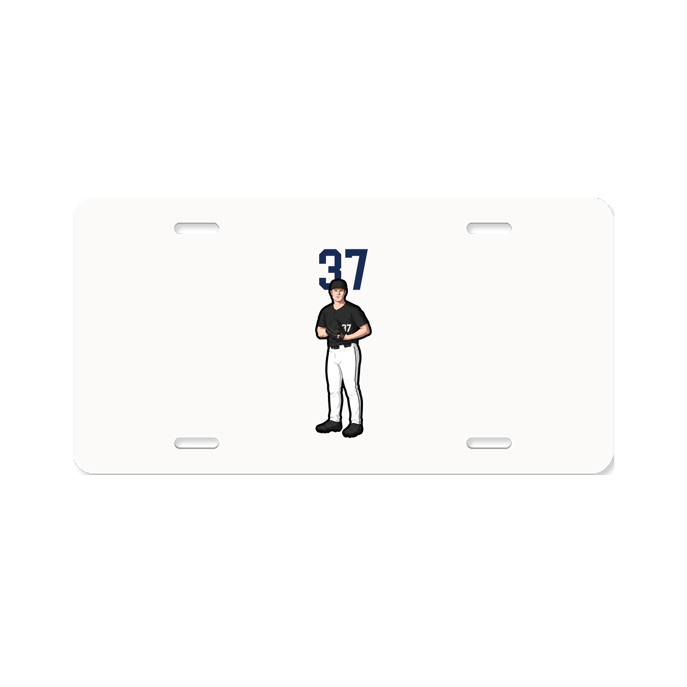 License Plate — Number Top in Classic