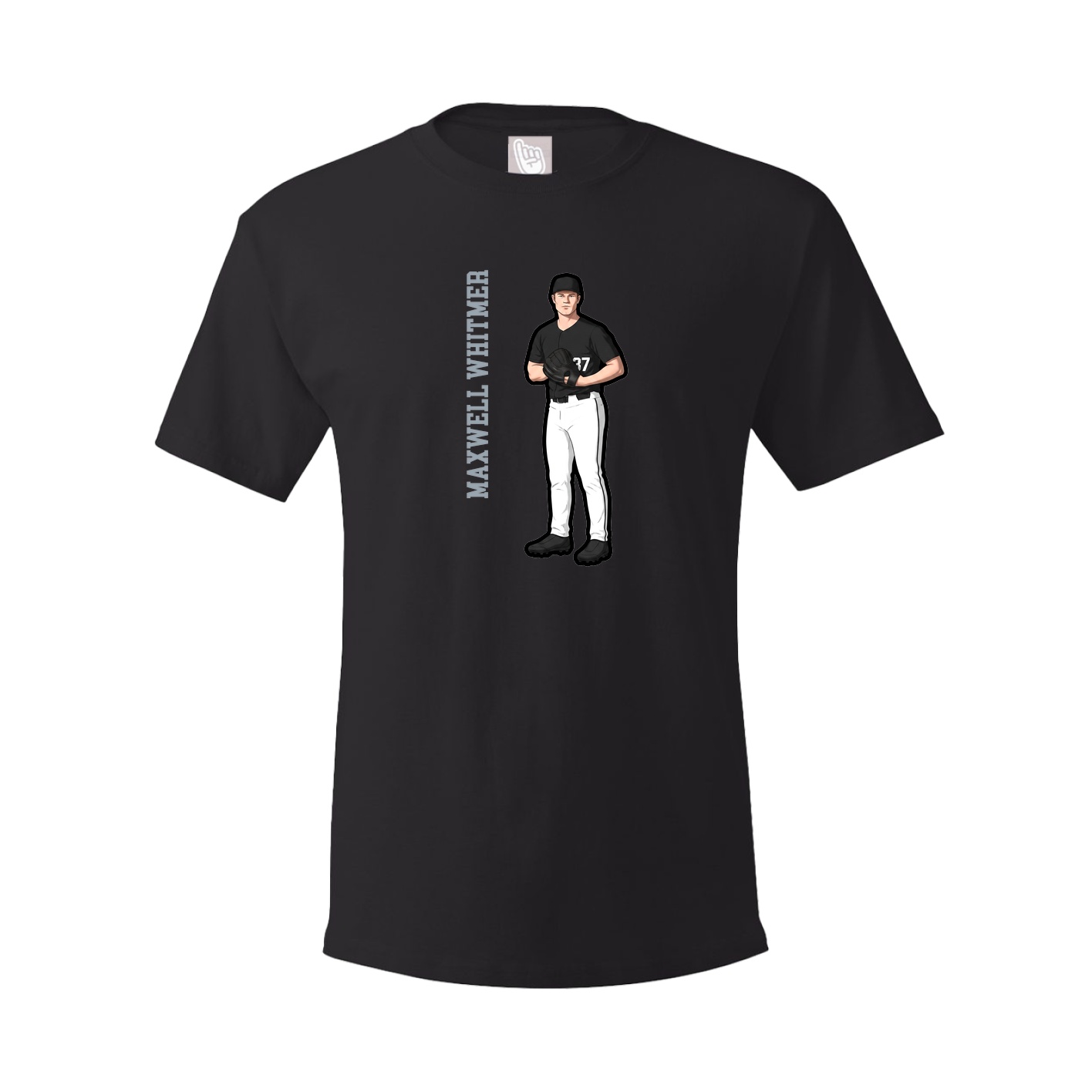 Tee — Name Vertical in Black