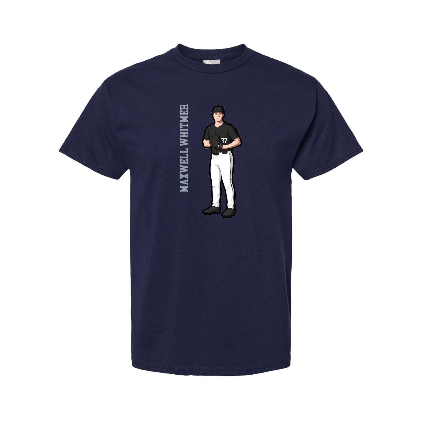 Youth Tee — Name Vertical in Navy
