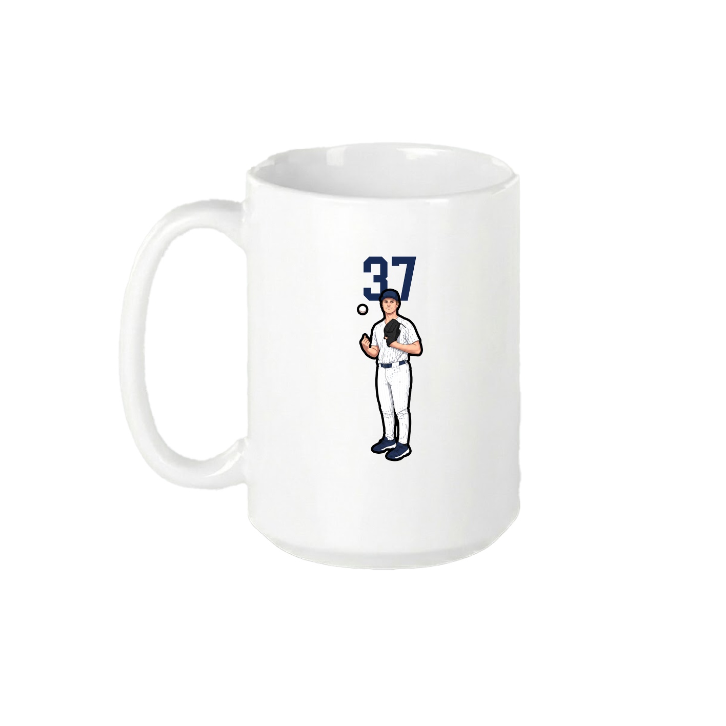 15oz Coffee Mug — Number Top in White