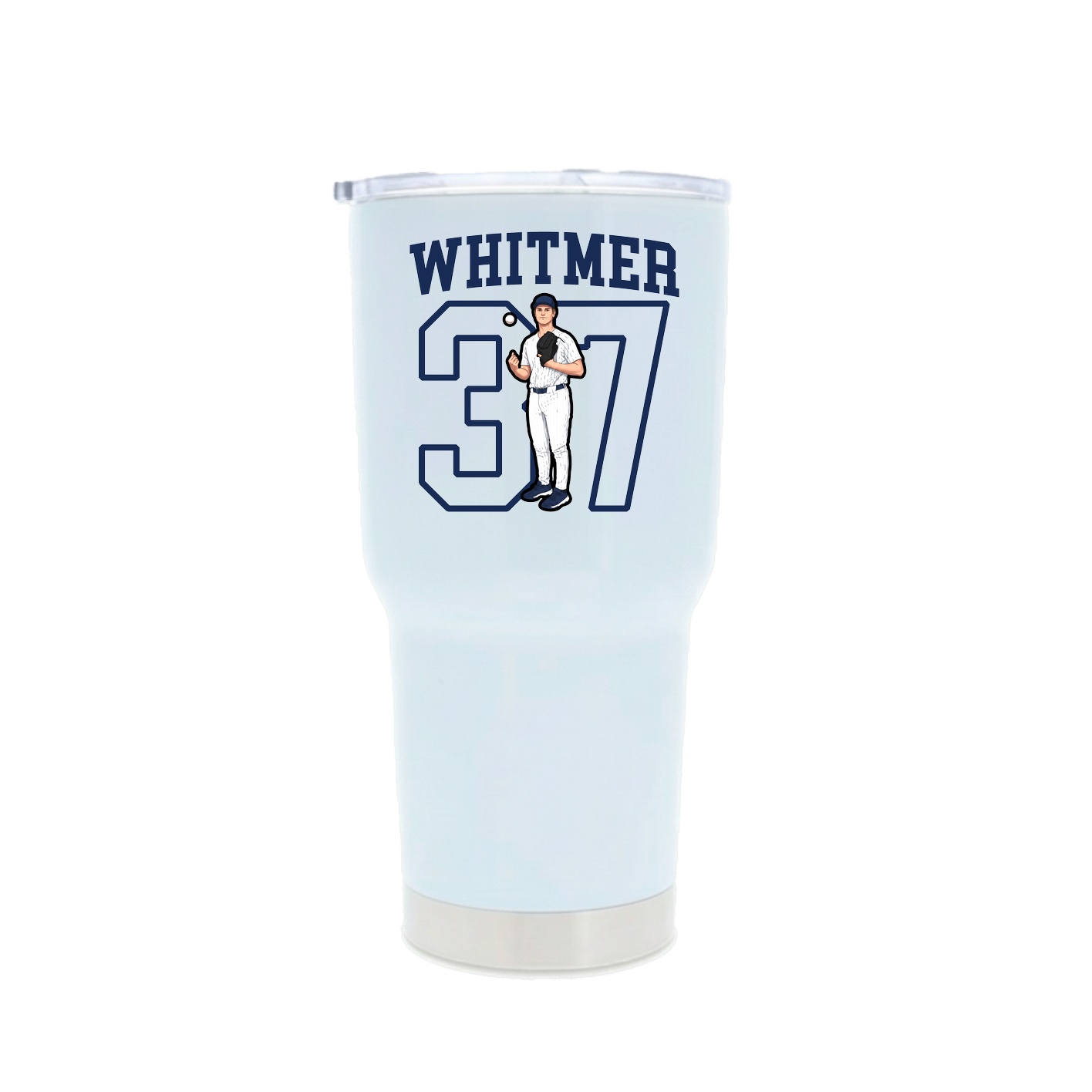 30oz Stainless Steel Tumbler — Shirsey in White