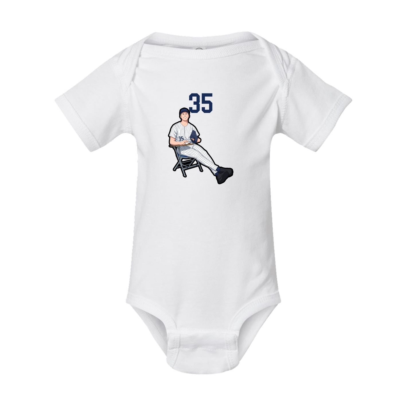 Baby Onesie — Number Top in White