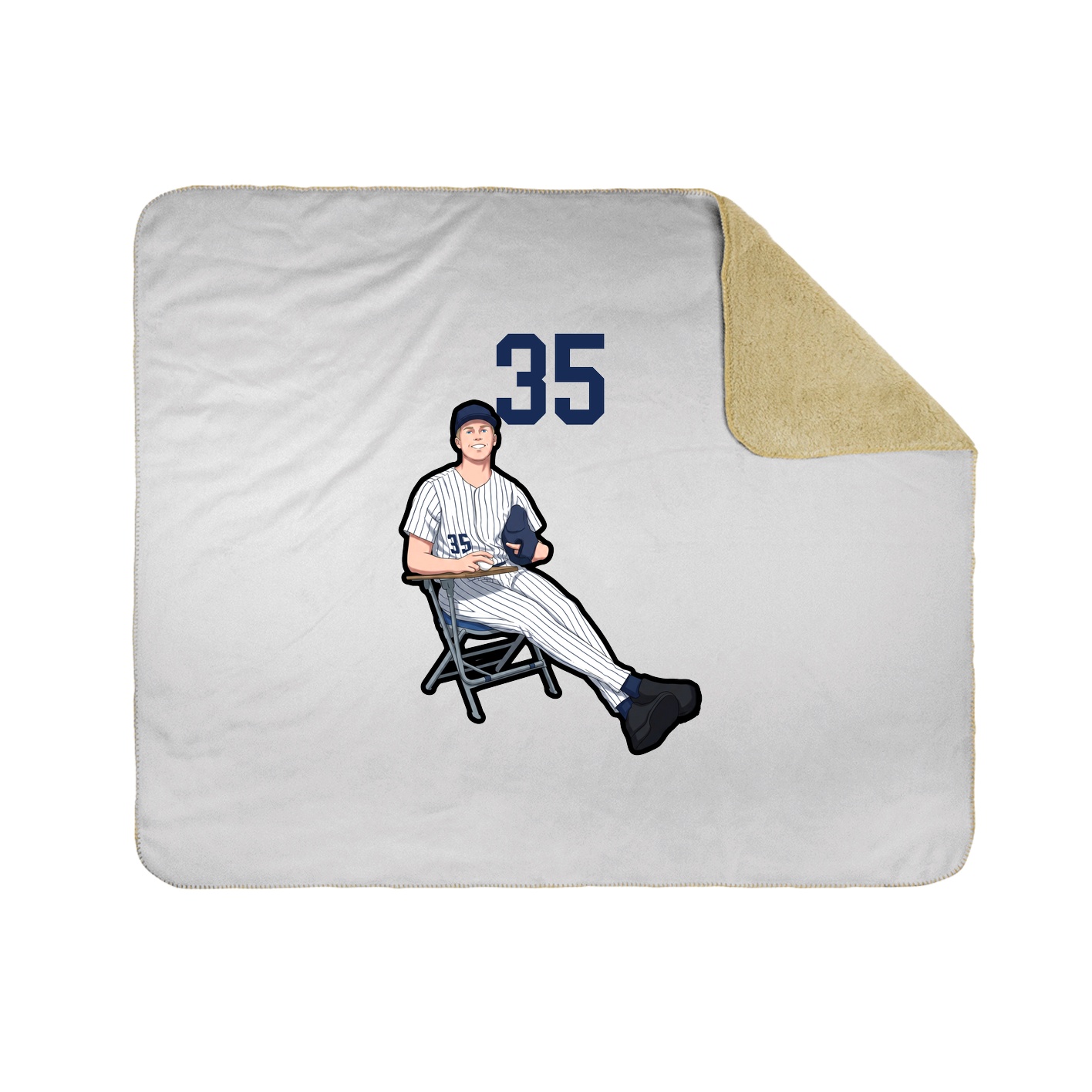 Throw Blanket — Number Top in White