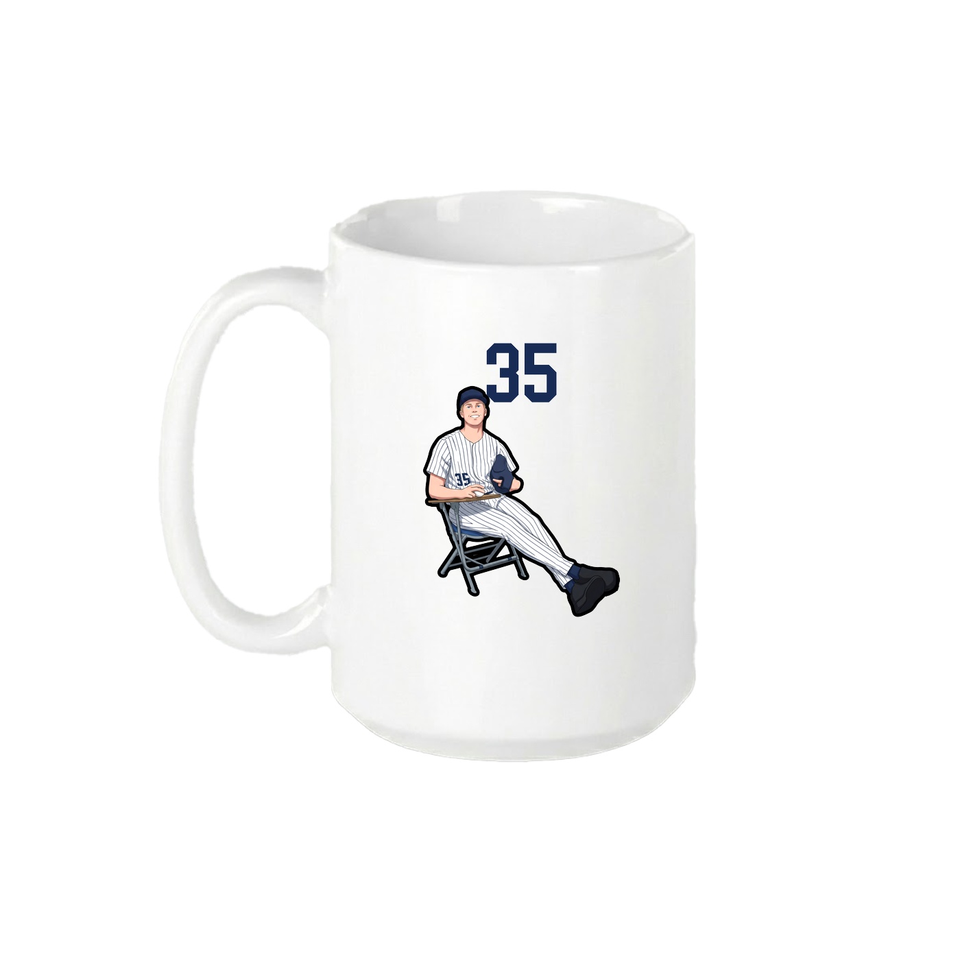 15oz Coffee Mug — Number Top in White