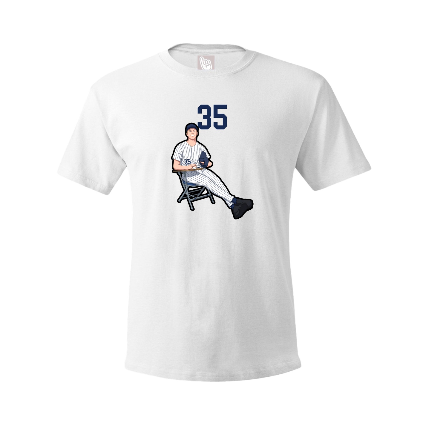 Youth Tee — Number Top in White