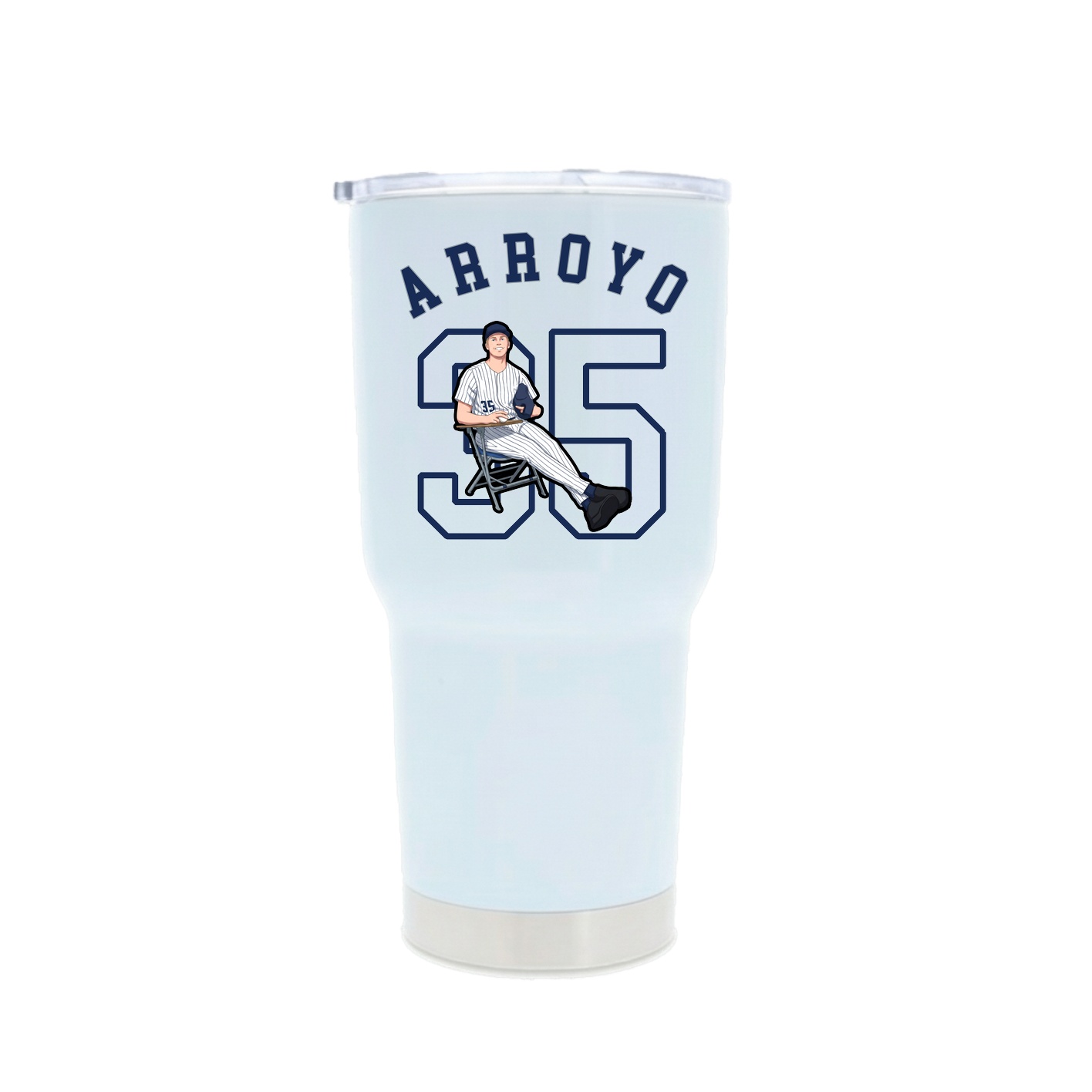 30oz Stainless Steel Tumbler — Shirsey Arch in White