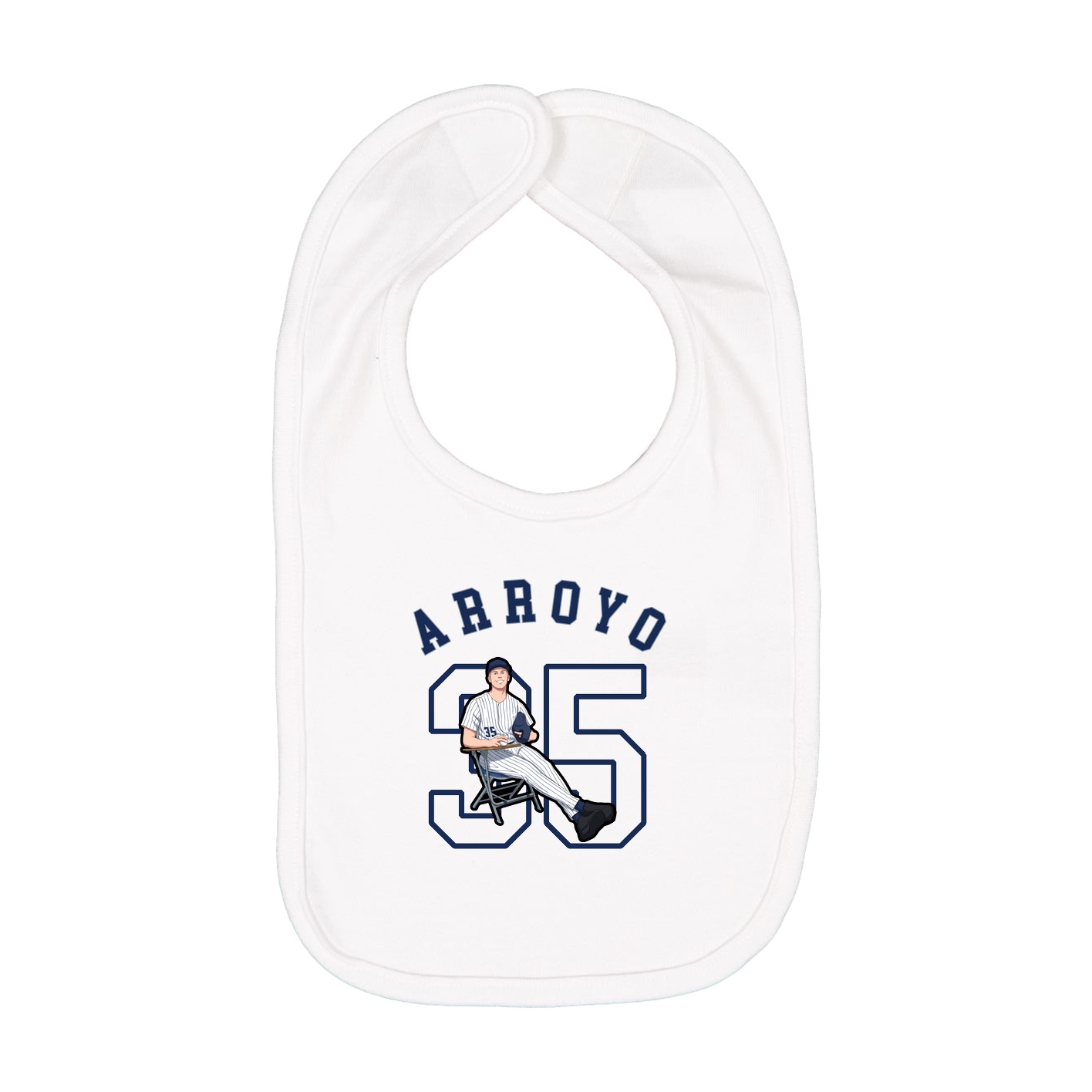Infant Bib — Shirsey Arch in White
