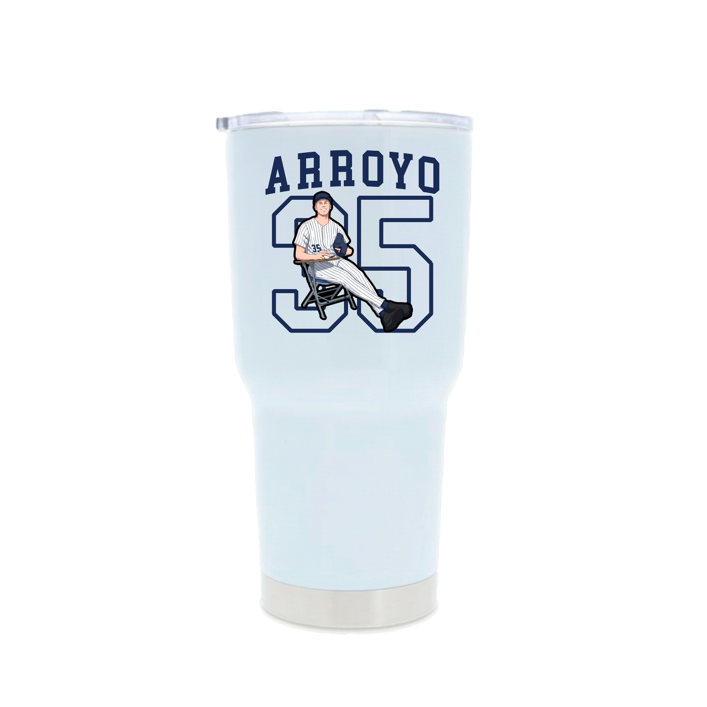 30oz Stainless Steel Tumbler — Shirsey in White