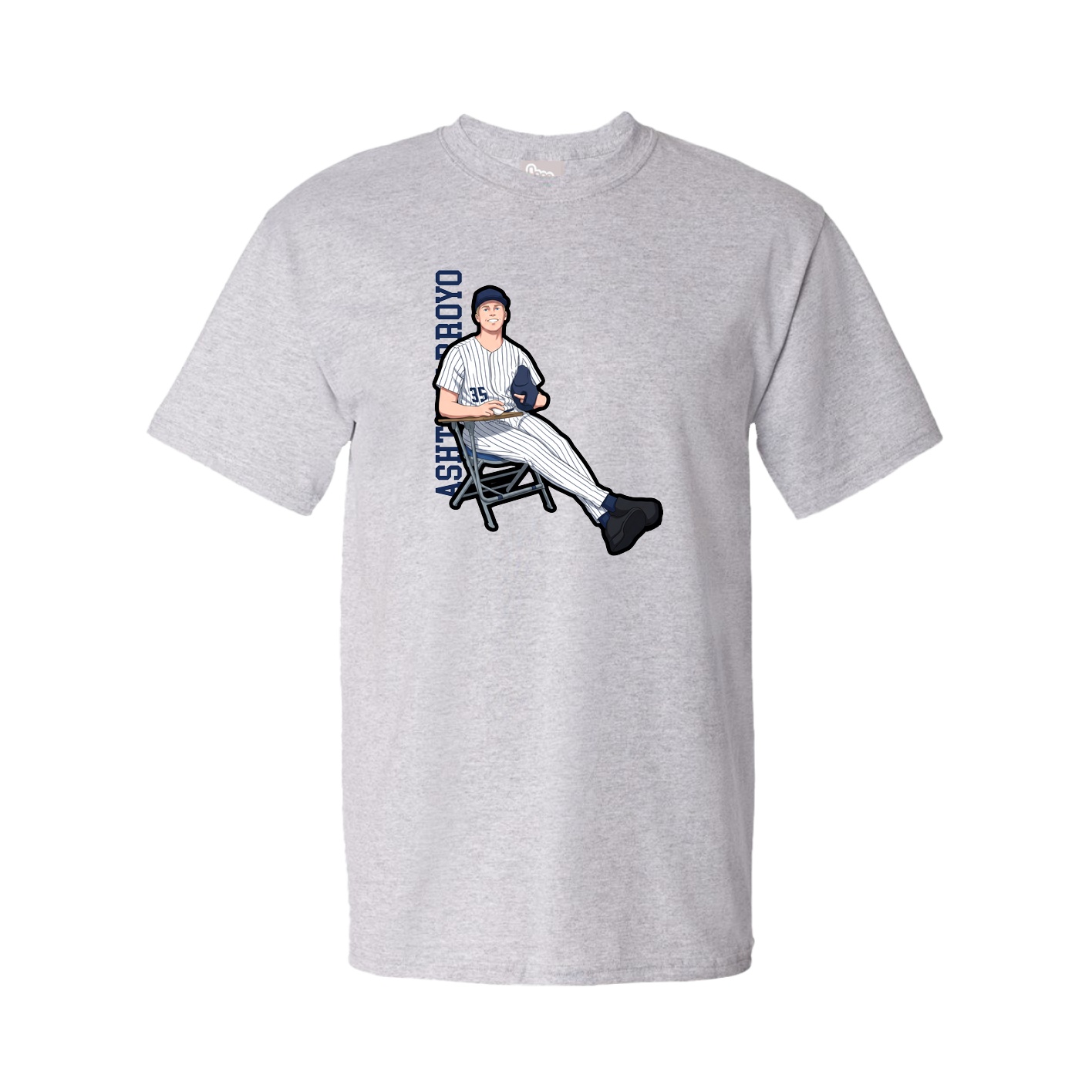 Tee — Name Vertical in Grey