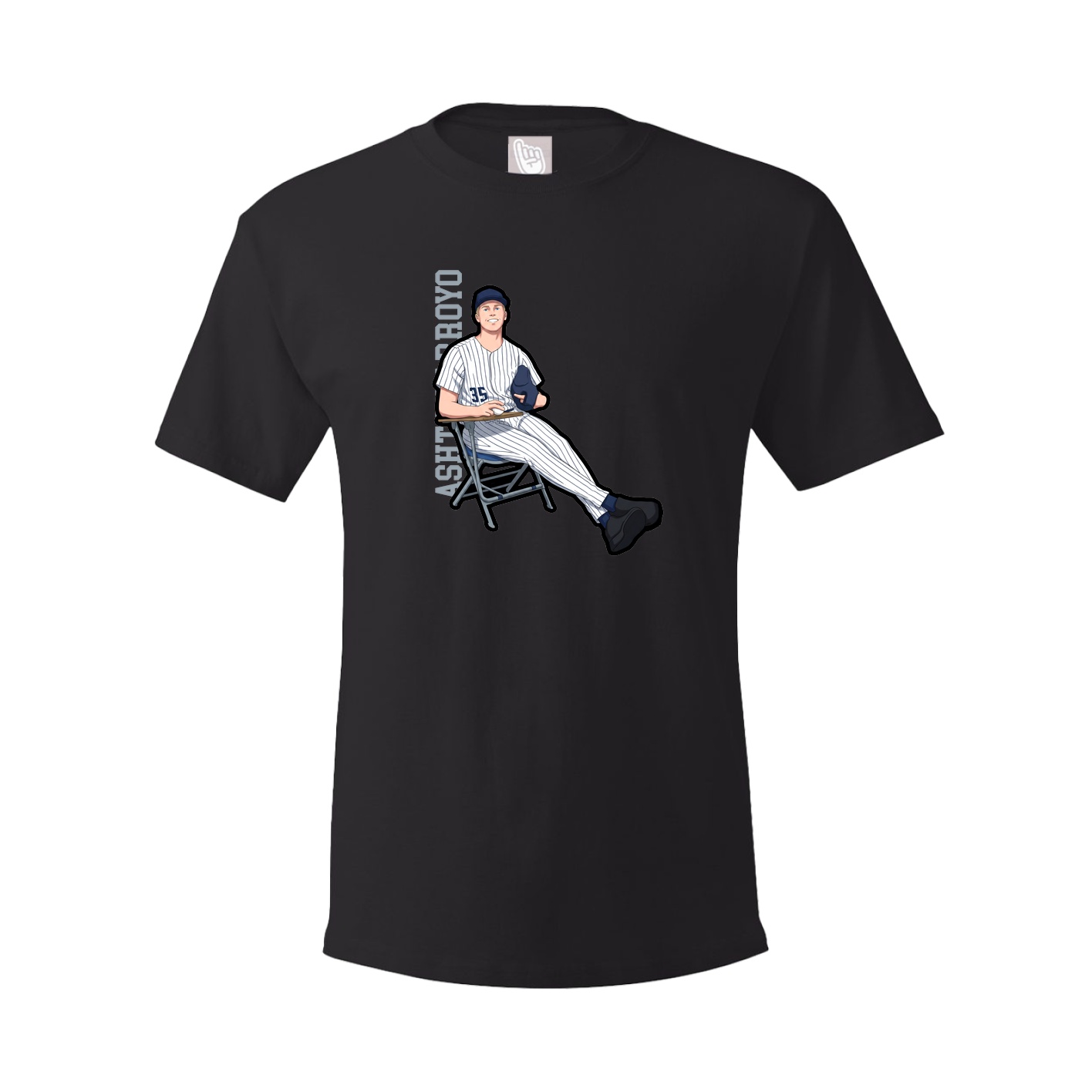 Youth Tee — Name Vertical in Black