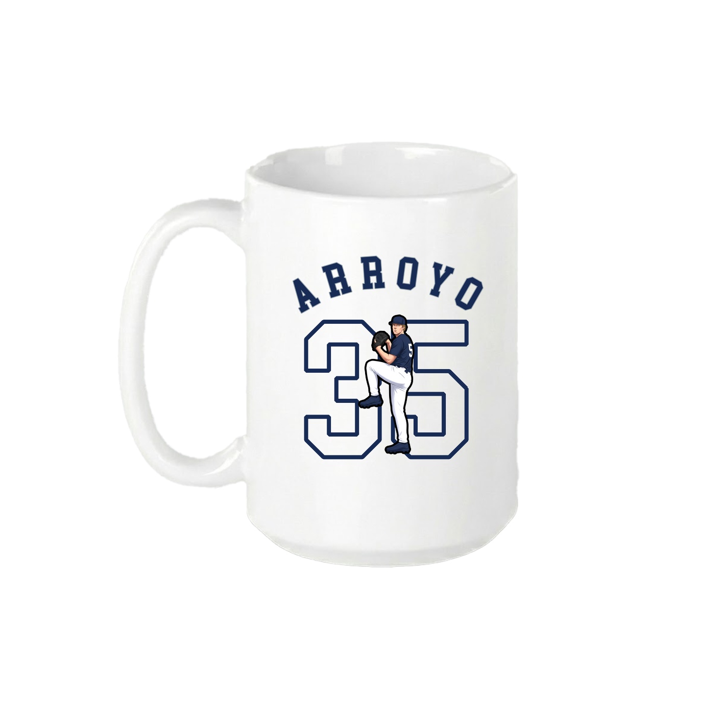 15oz Coffee Mug — Shirsey Arch in White