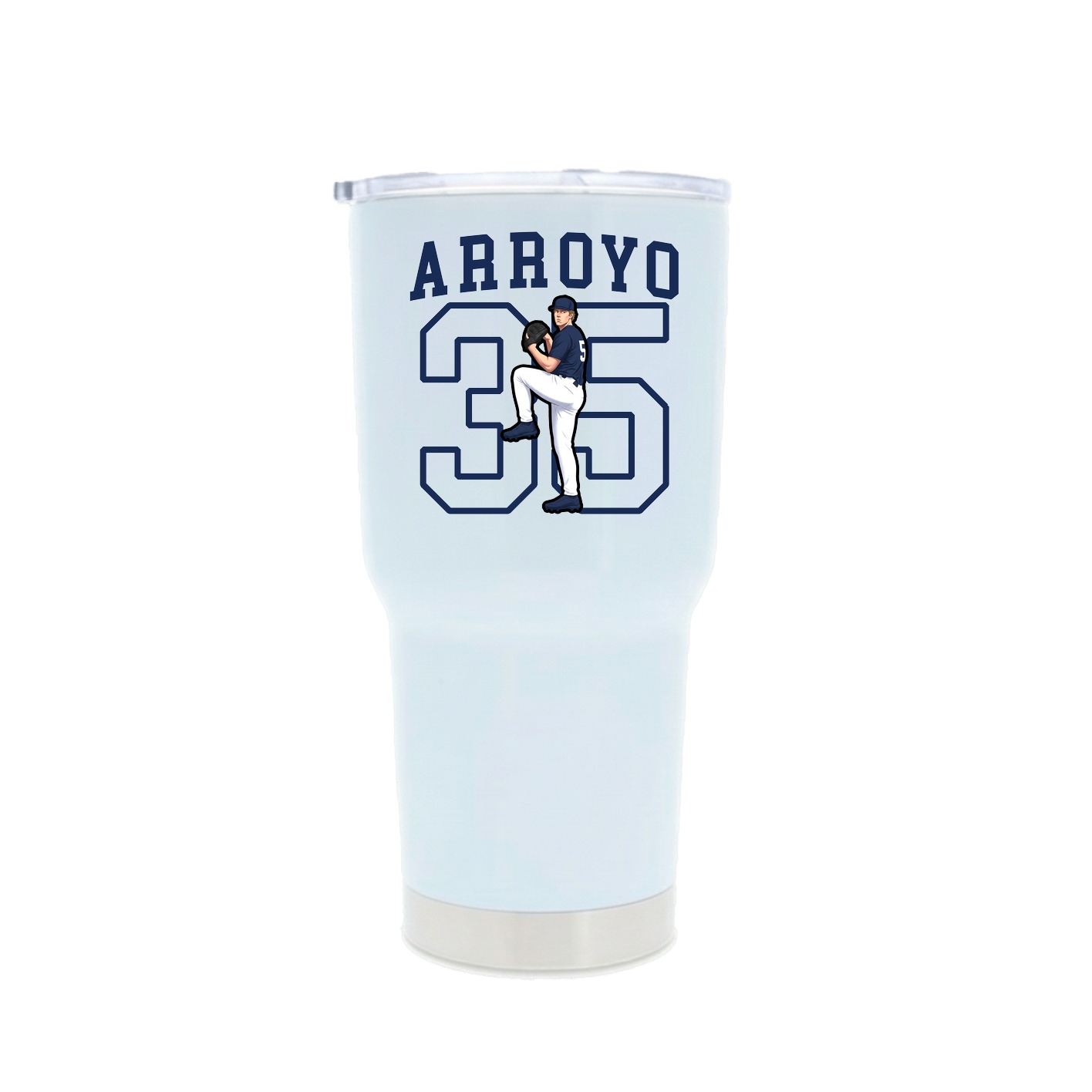 30oz Stainless Steel Tumbler — Shirsey in White