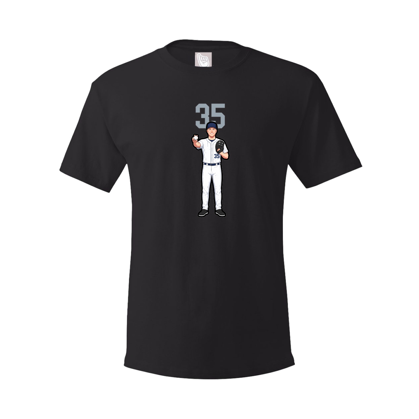 Youth Tee — Number Top in Black