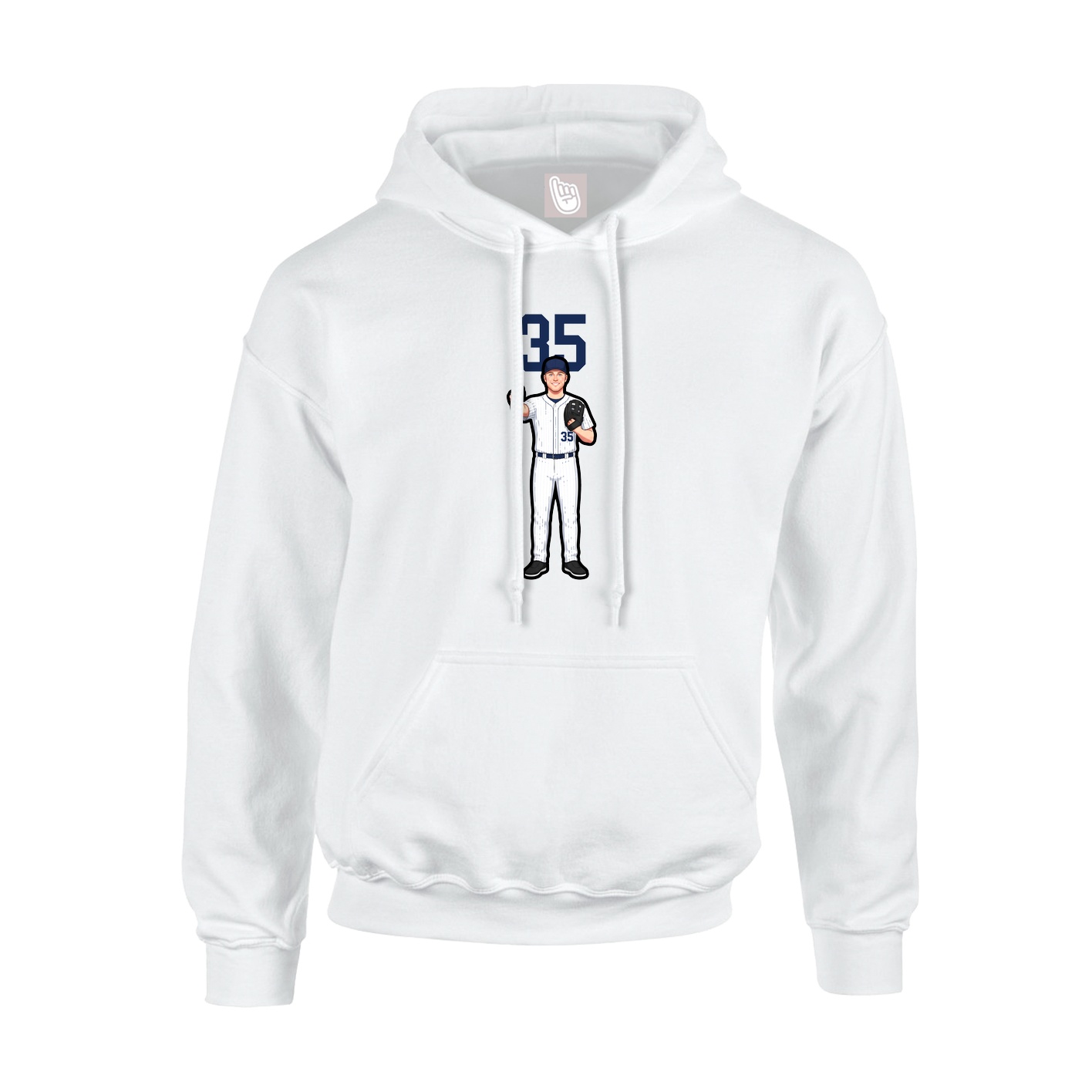 Hoodie — Number Top in White