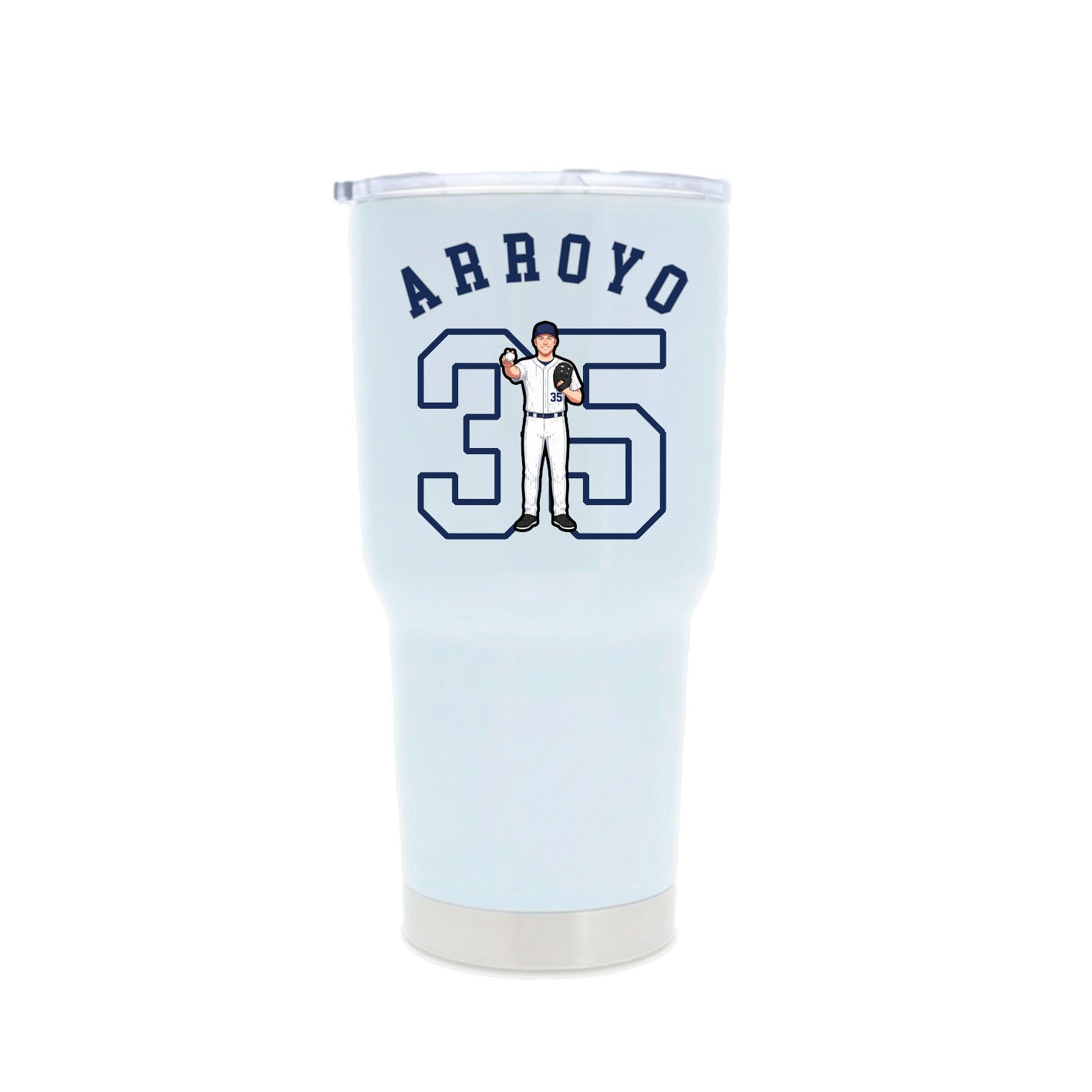 30oz Stainless Steel Tumbler — Shirsey Arch in White