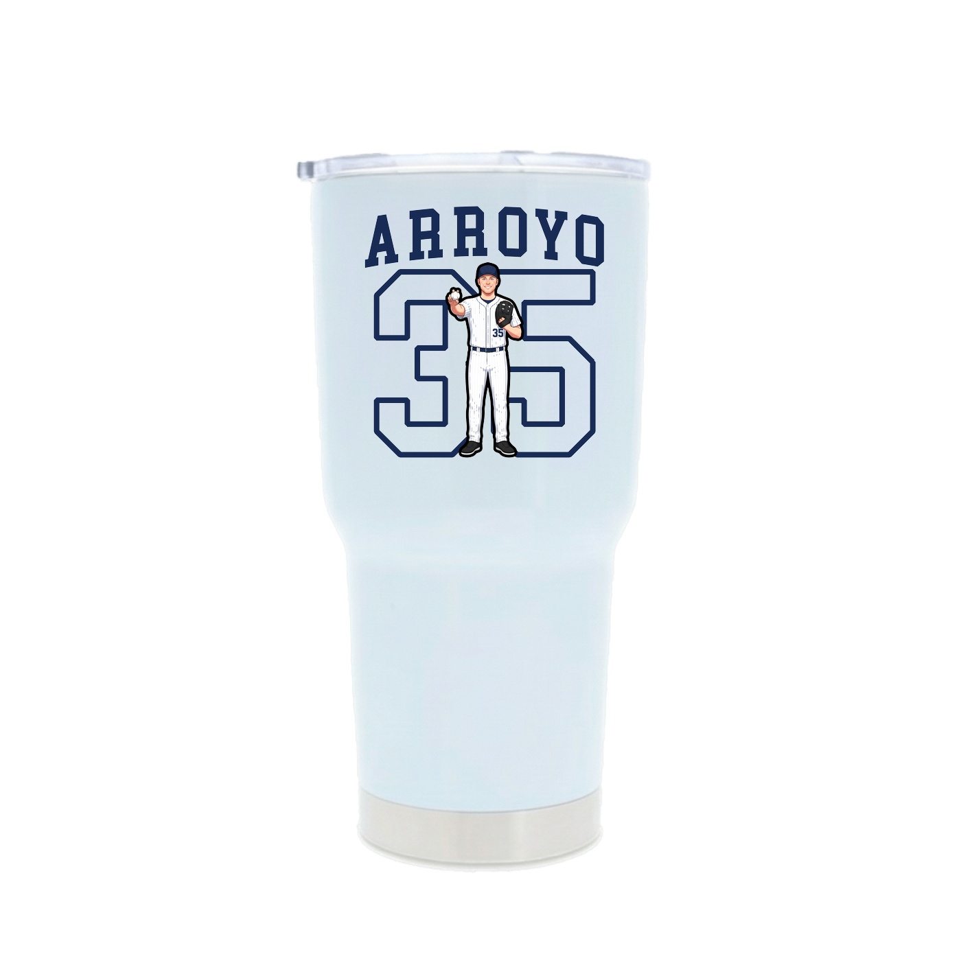 30oz Stainless Steel Tumbler — Shirsey in White
