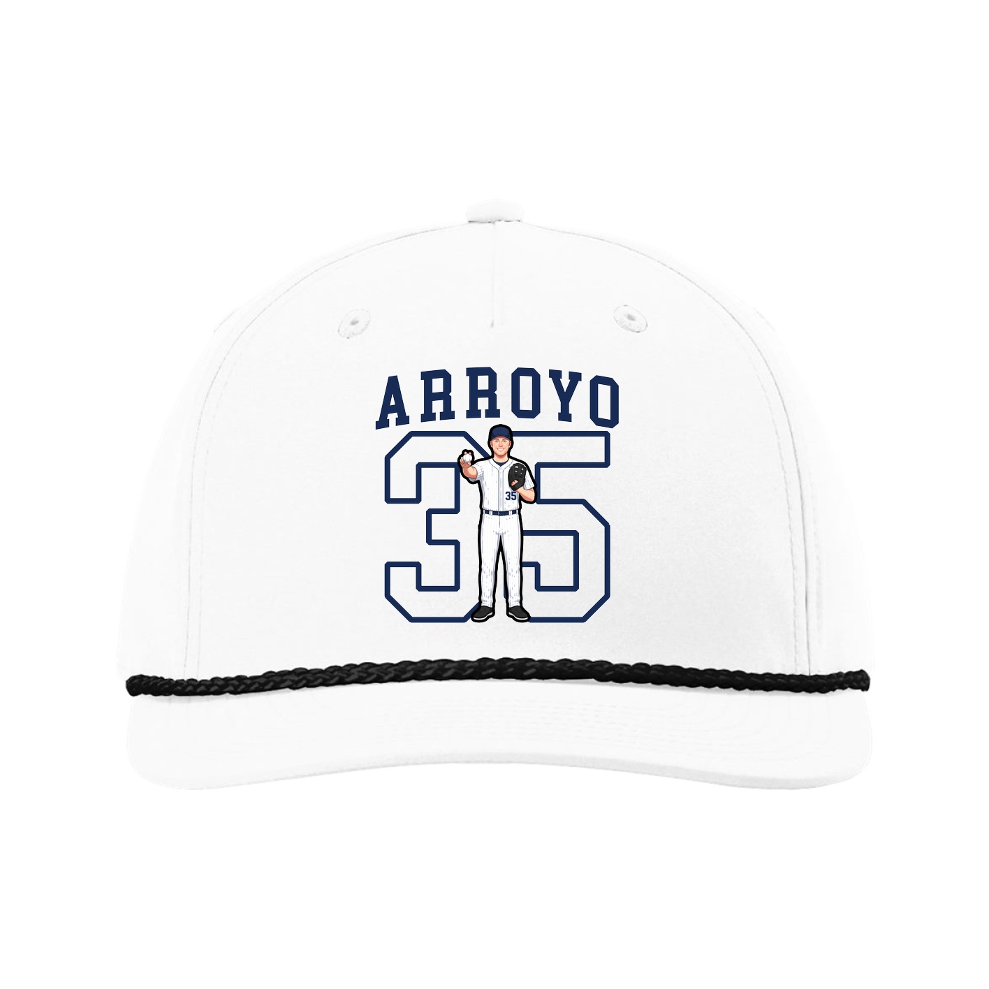Five-Panel Classic Rope Cap — Shirsey in White